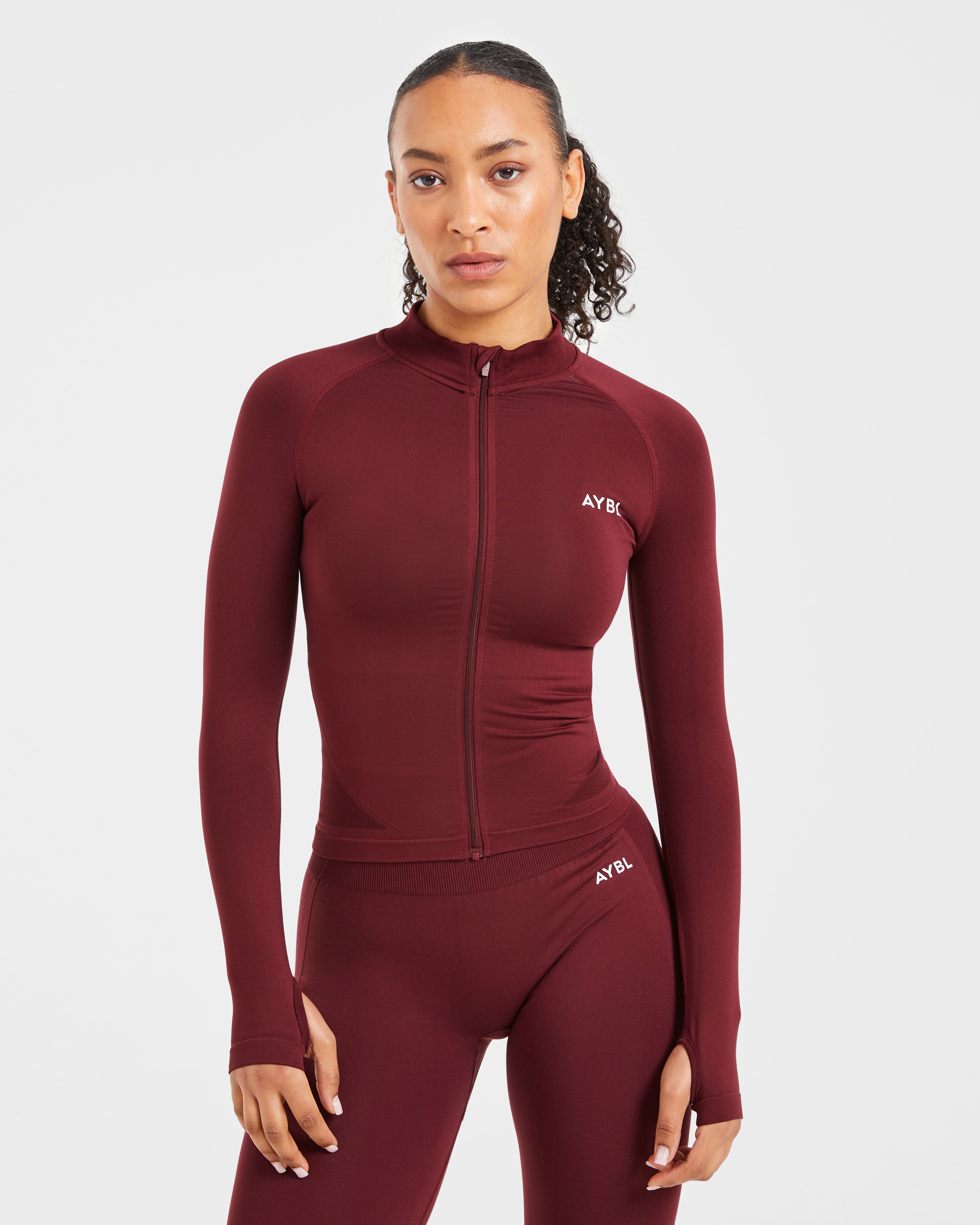 Empower Seamless Full Zip Jacket - Rouge Wine