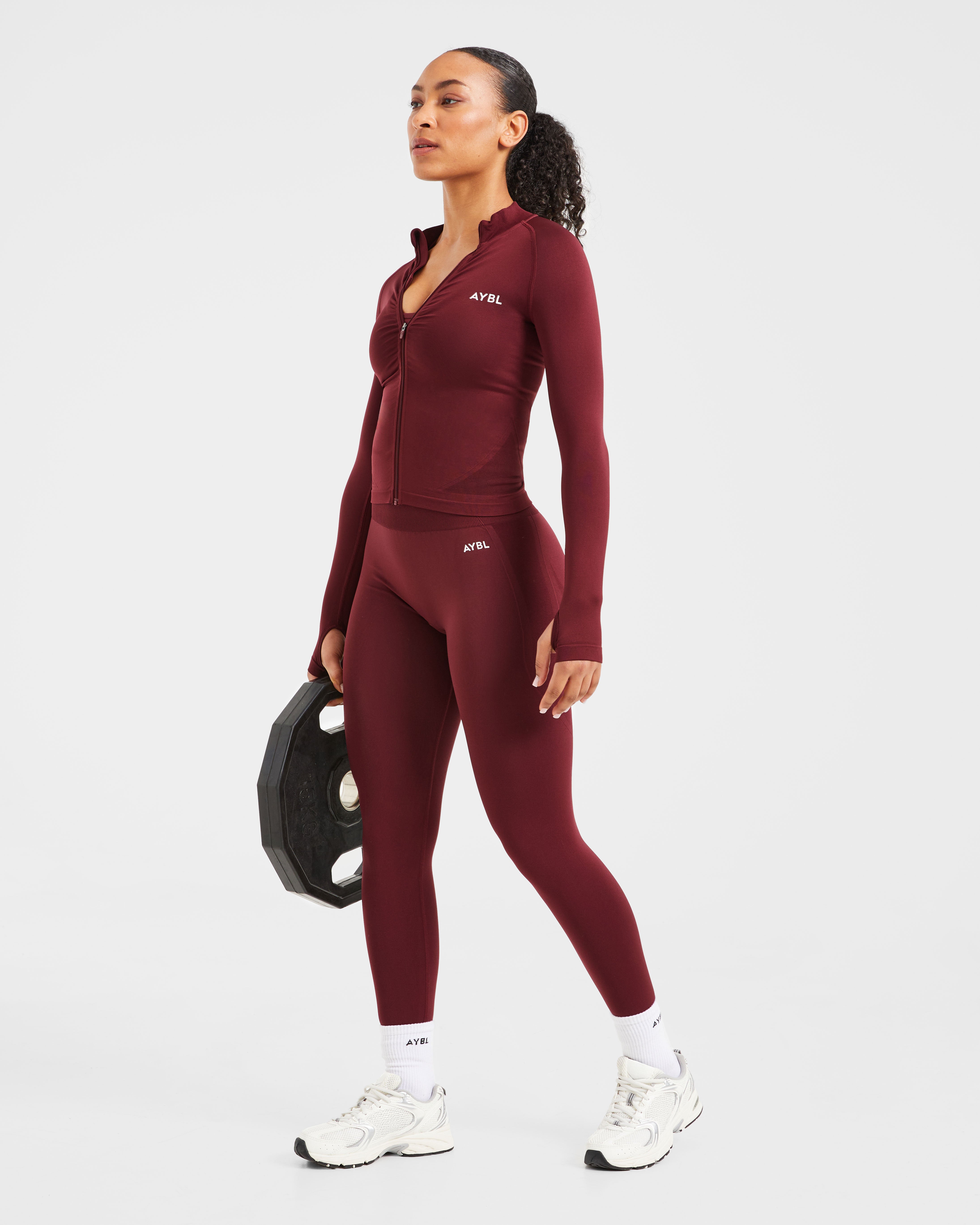 Empower Seamless Full Zip Jacket - Rouge Wine