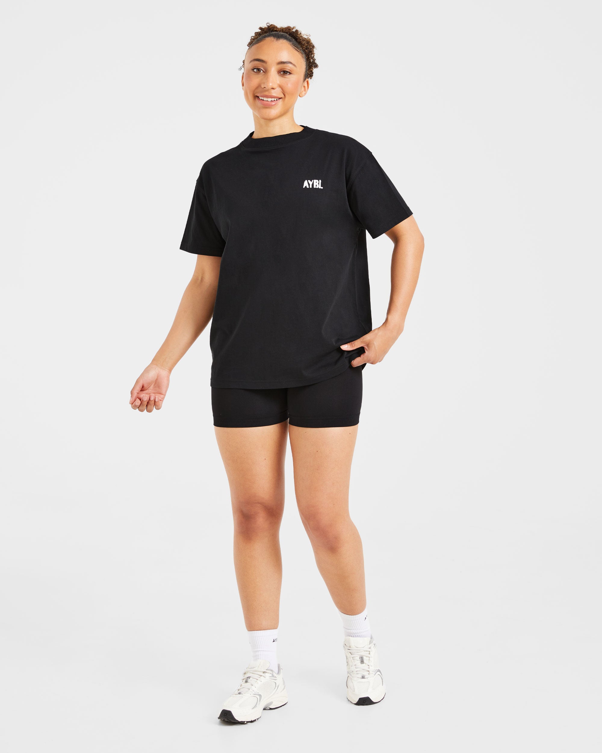Athletics Strength Club Oversized T Shirt - Noir
