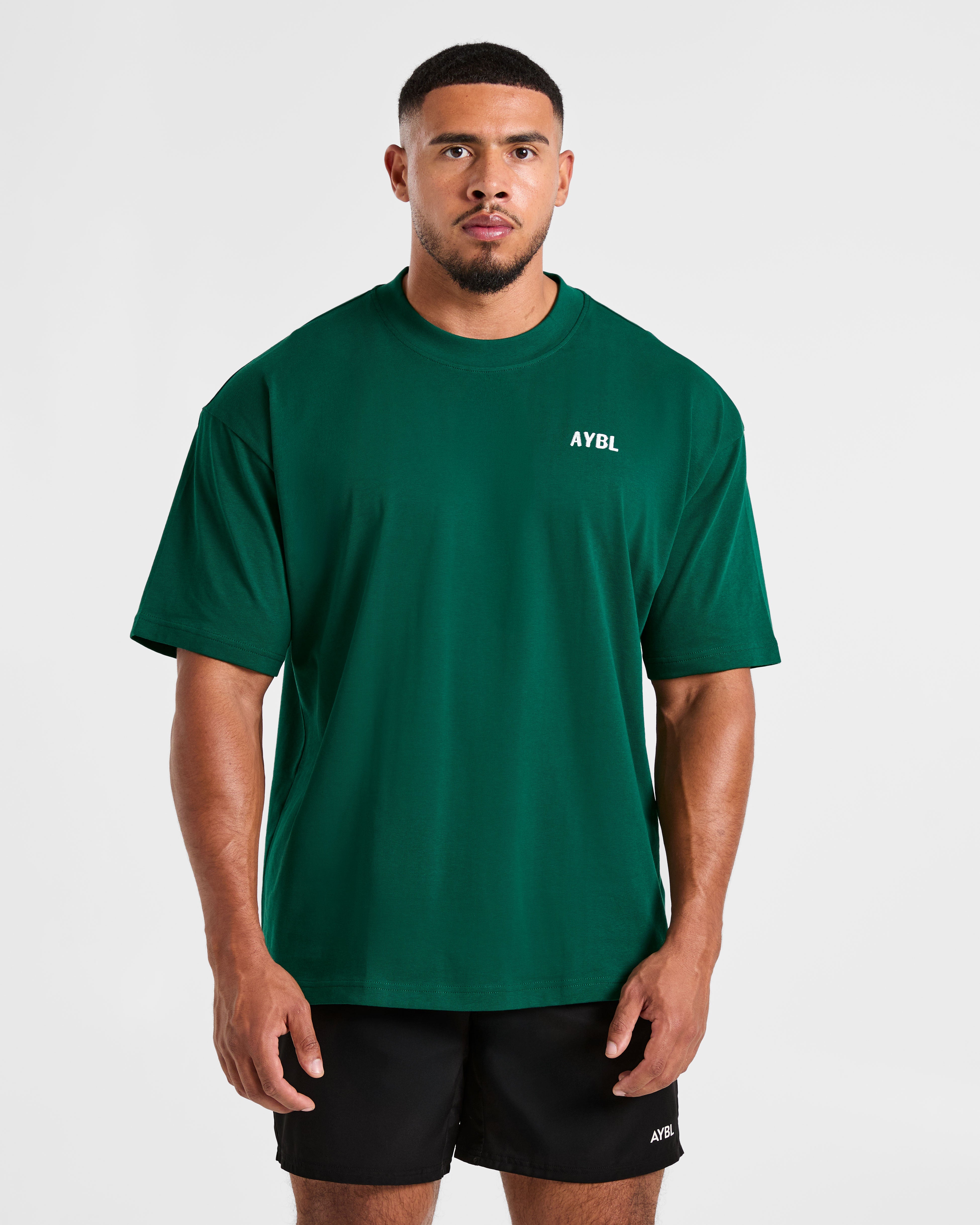 Lift Heavy Oversized T Shirt - Forest Vert
