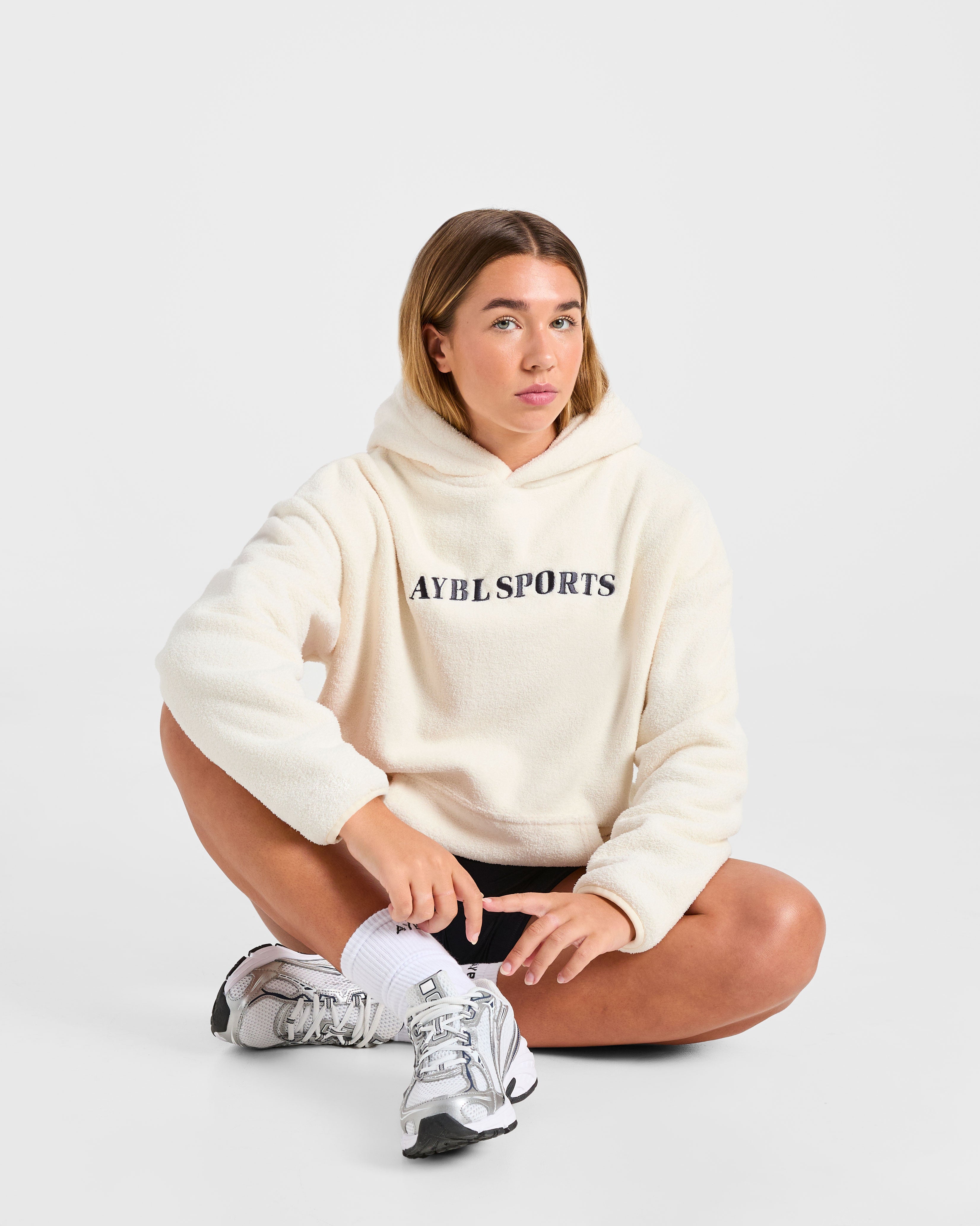 AYBL Sports Oversized Fleece Hoodie - Crème