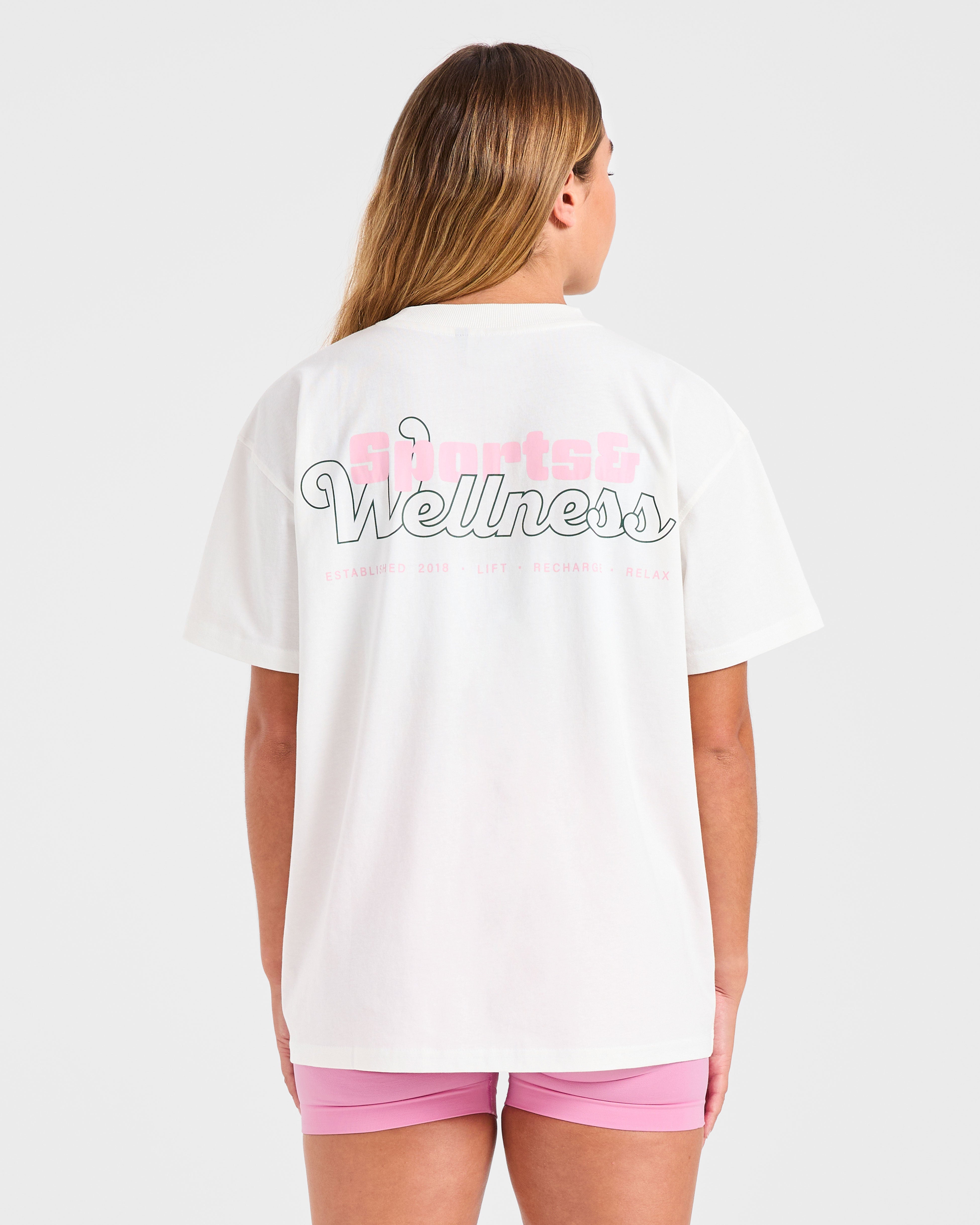 Sports Wellness Oversized T Shirt - Off Blanc