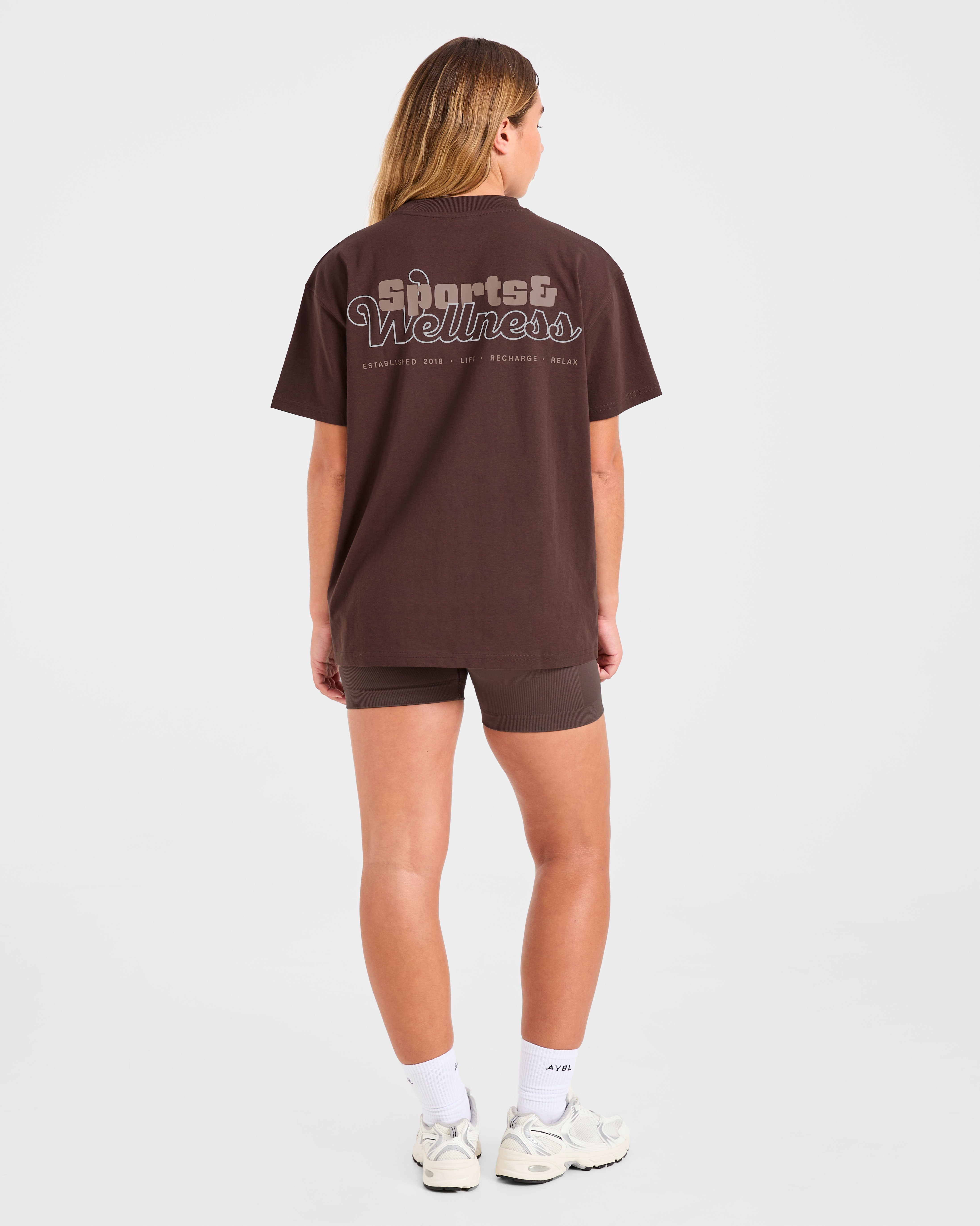 Sports Wellness Oversized T Shirt - Marron