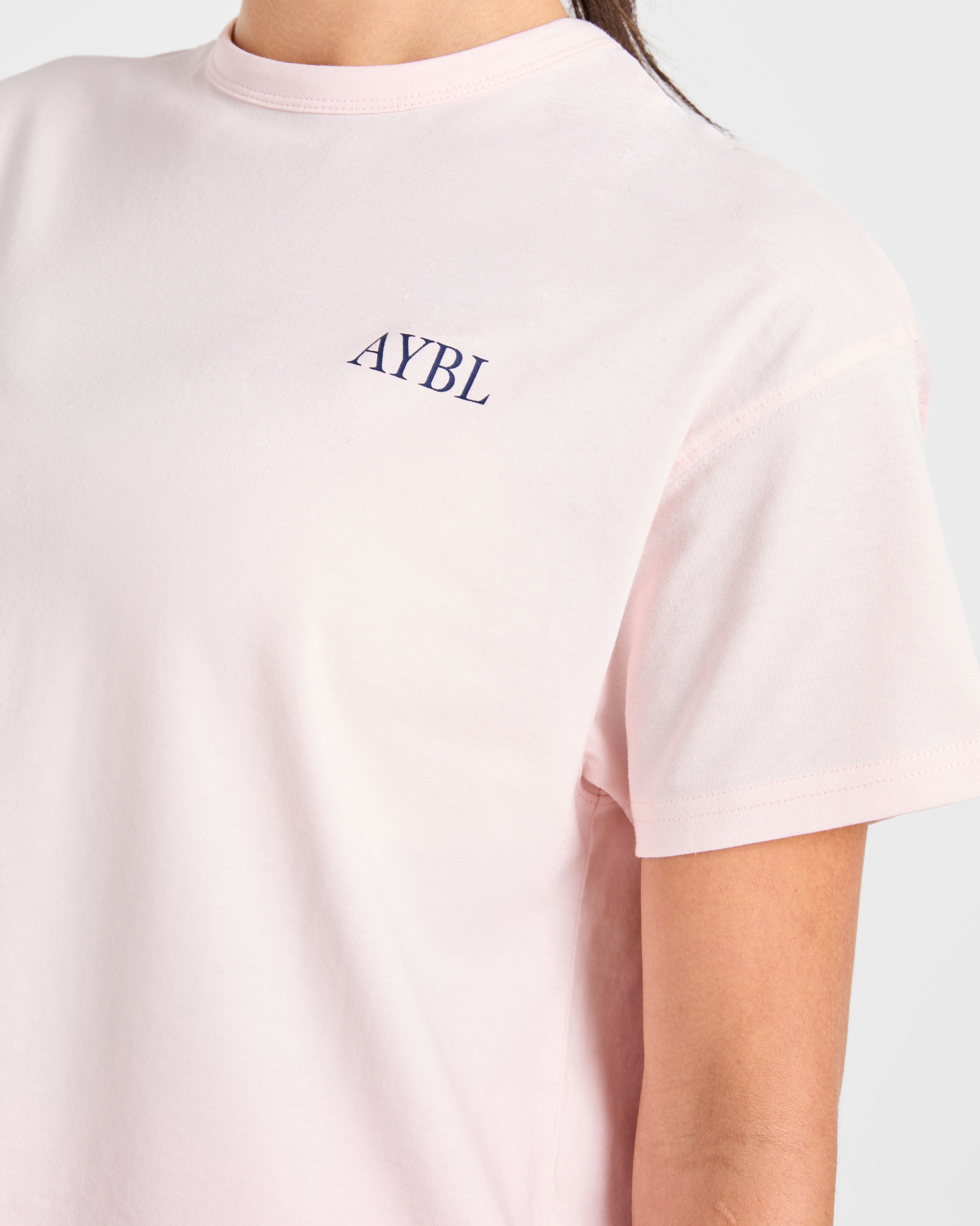 AYBL Sports Club Script Oversized T Shirt - Rose
