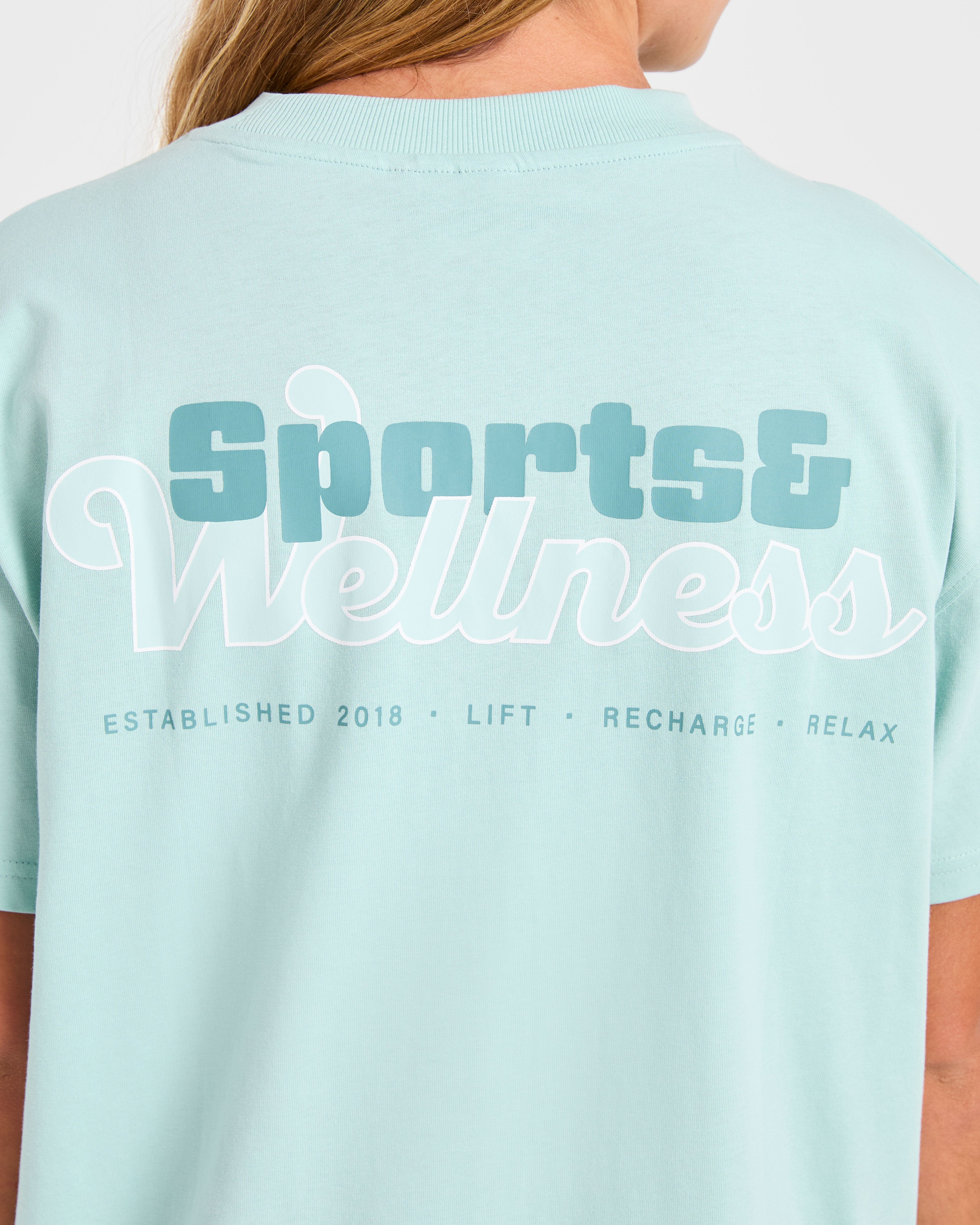 Sports Wellness Oversized T Shirt - Aqua Vert