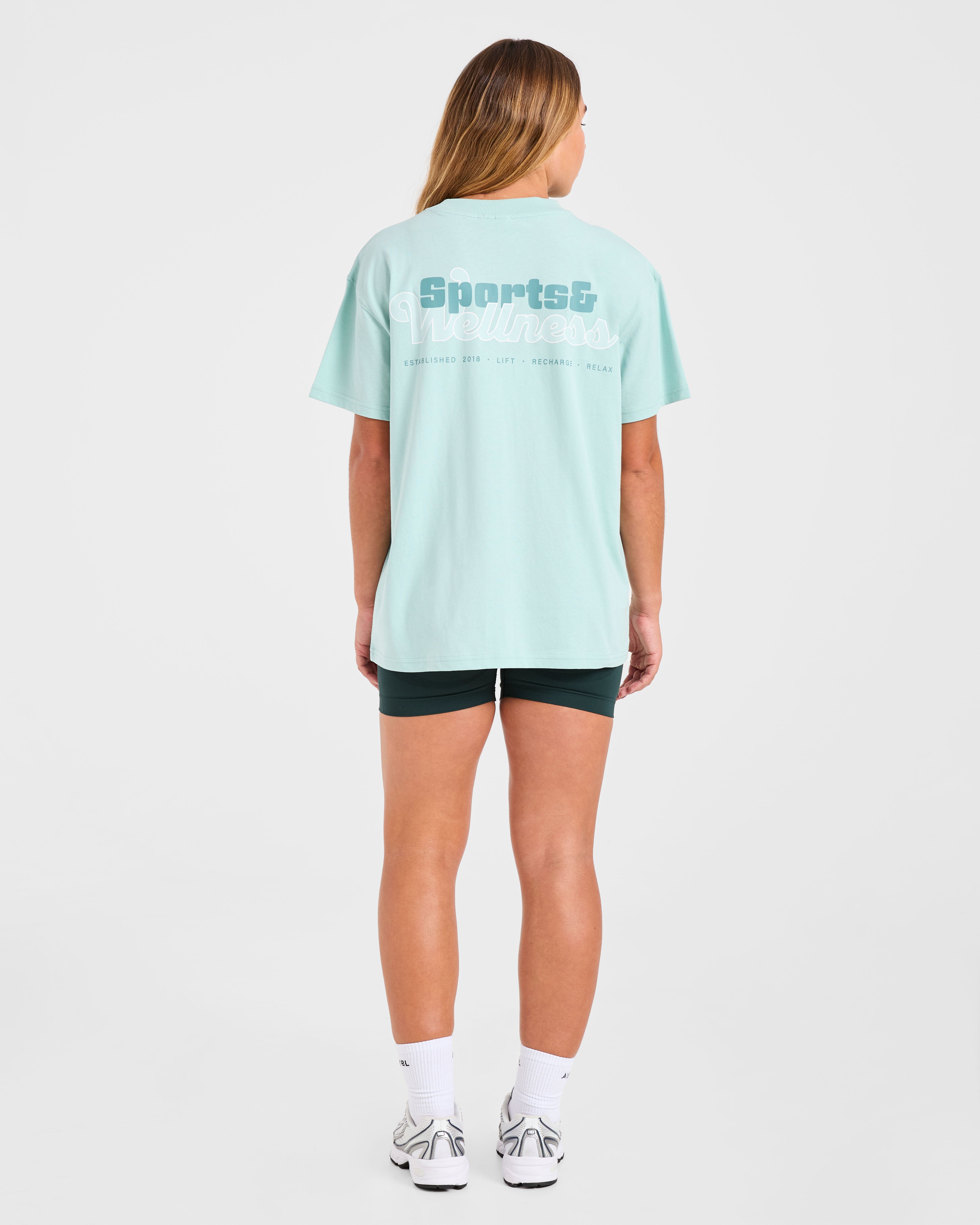 Sports Wellness Oversized T Shirt - Aqua Vert