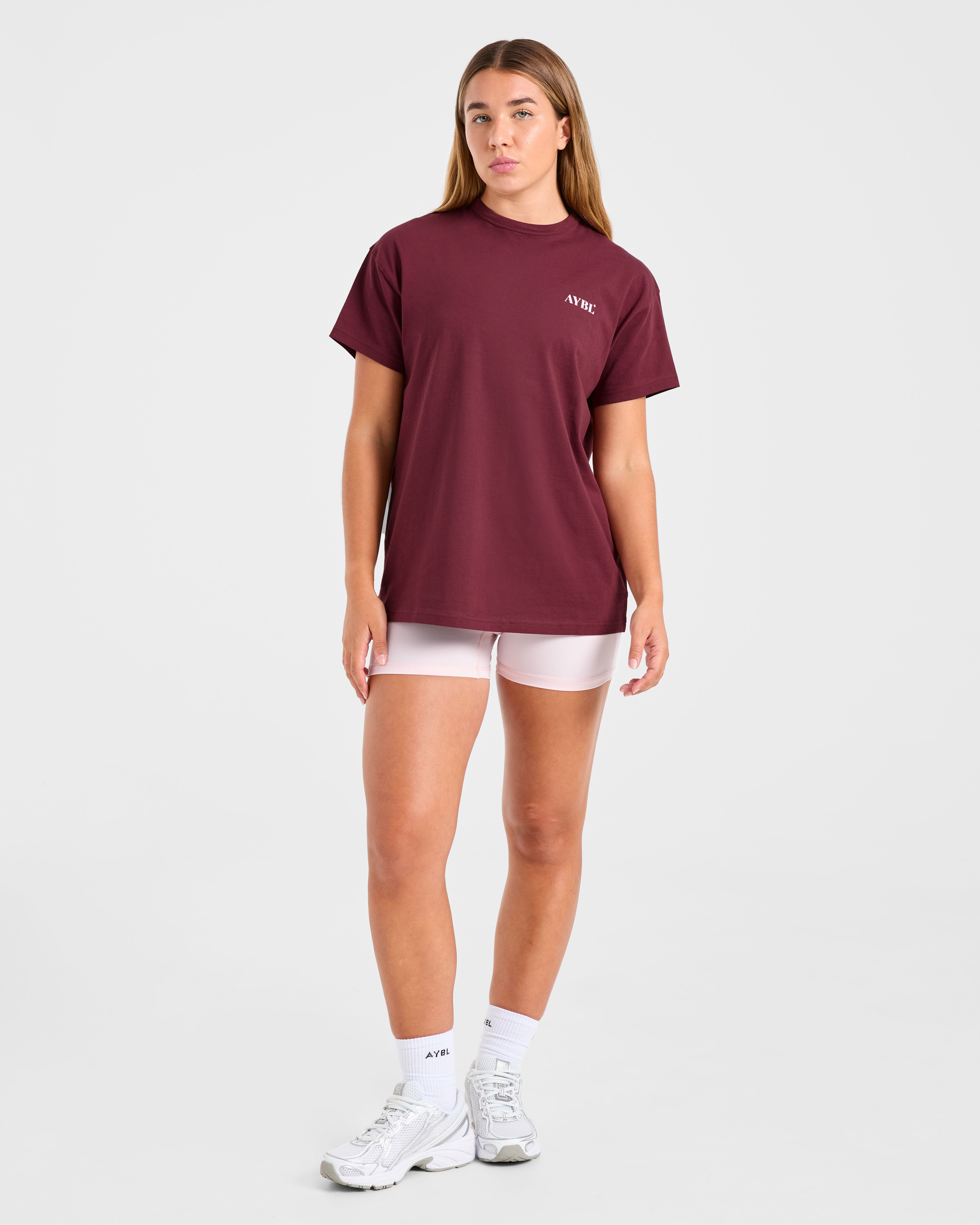 Dedicate To The Journey Oversized T Shirt - Bourgogne