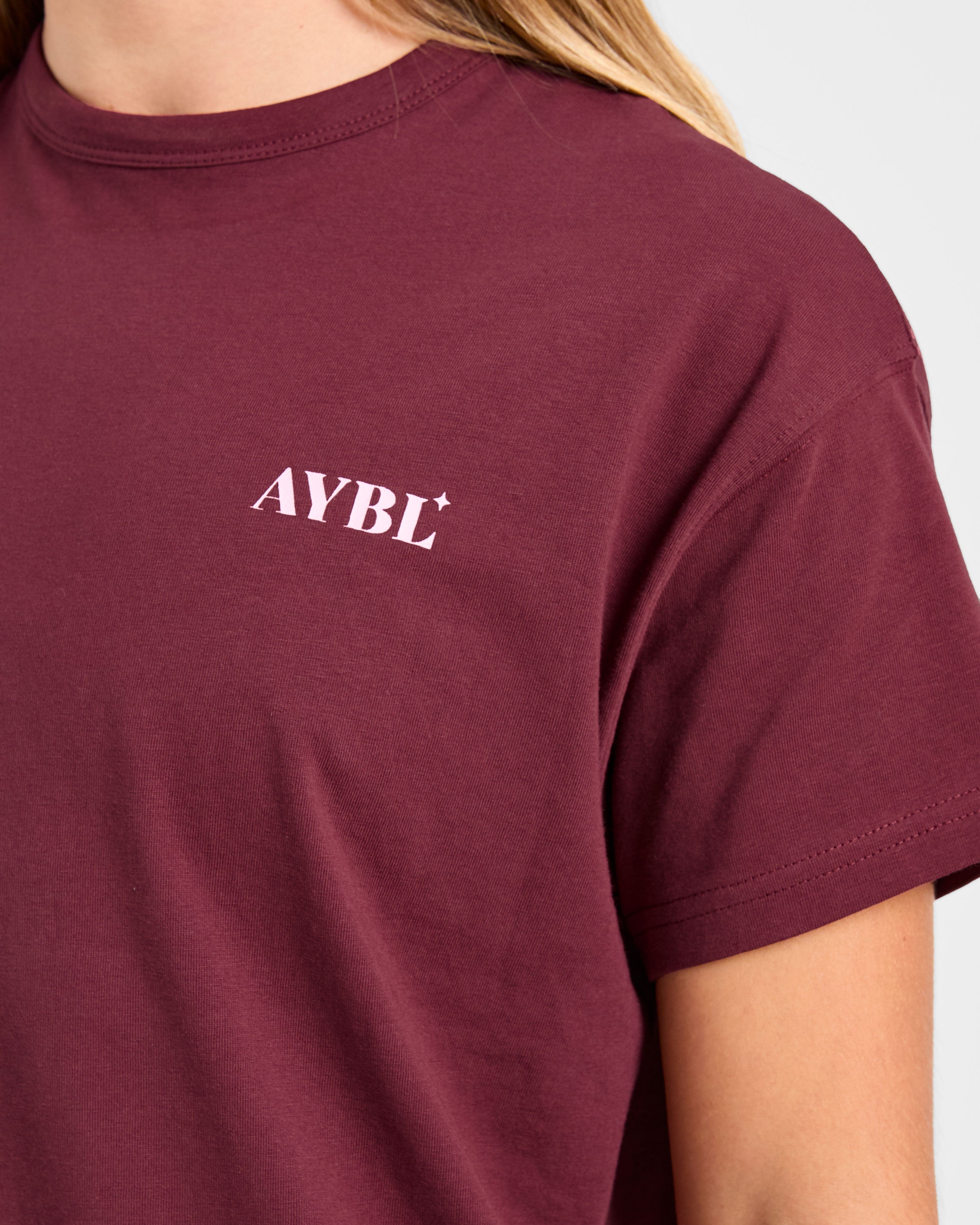 Dedicate To The Journey Oversized T Shirt - Bourgogne