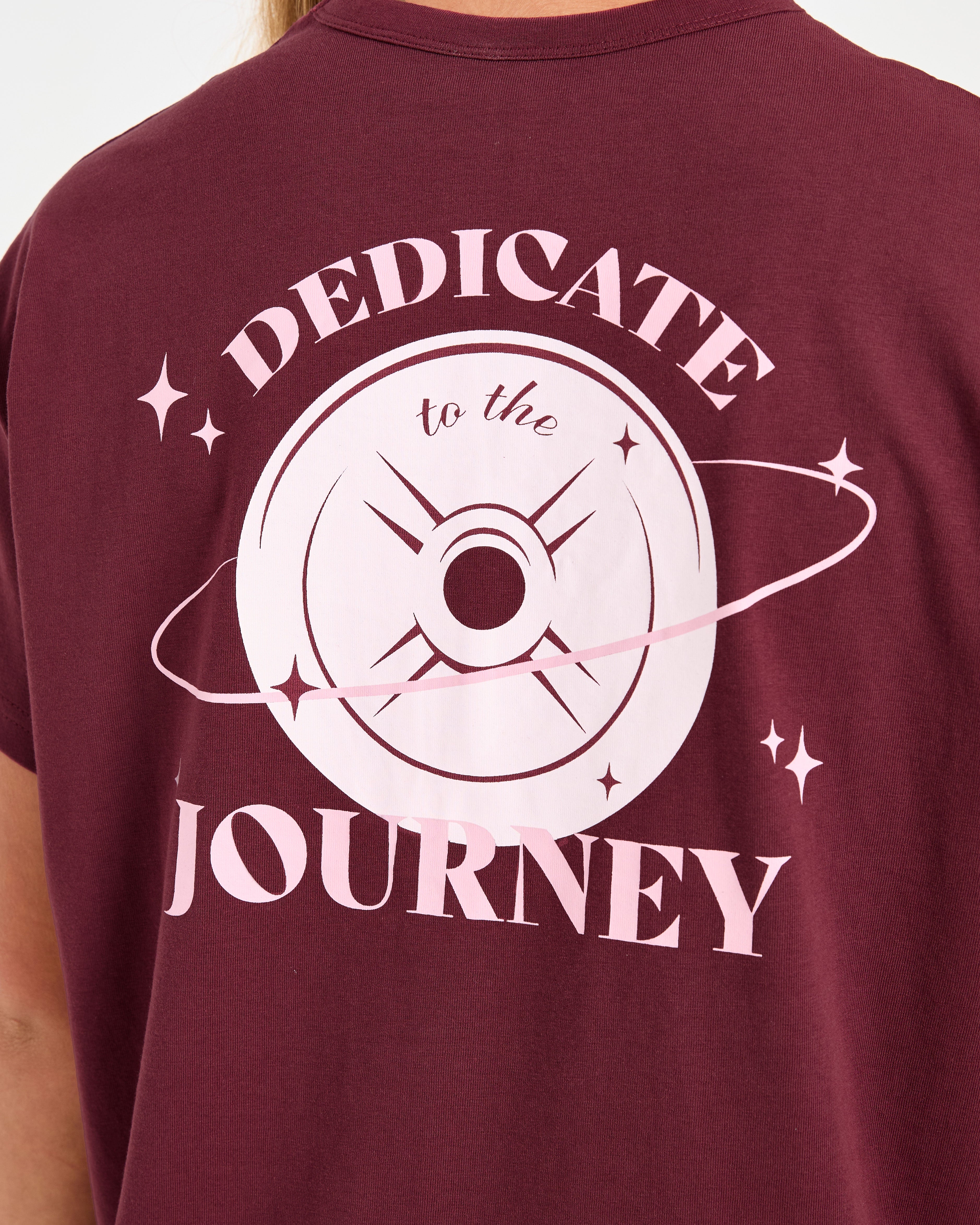 Dedicate To The Journey Oversized T Shirt - Bourgogne