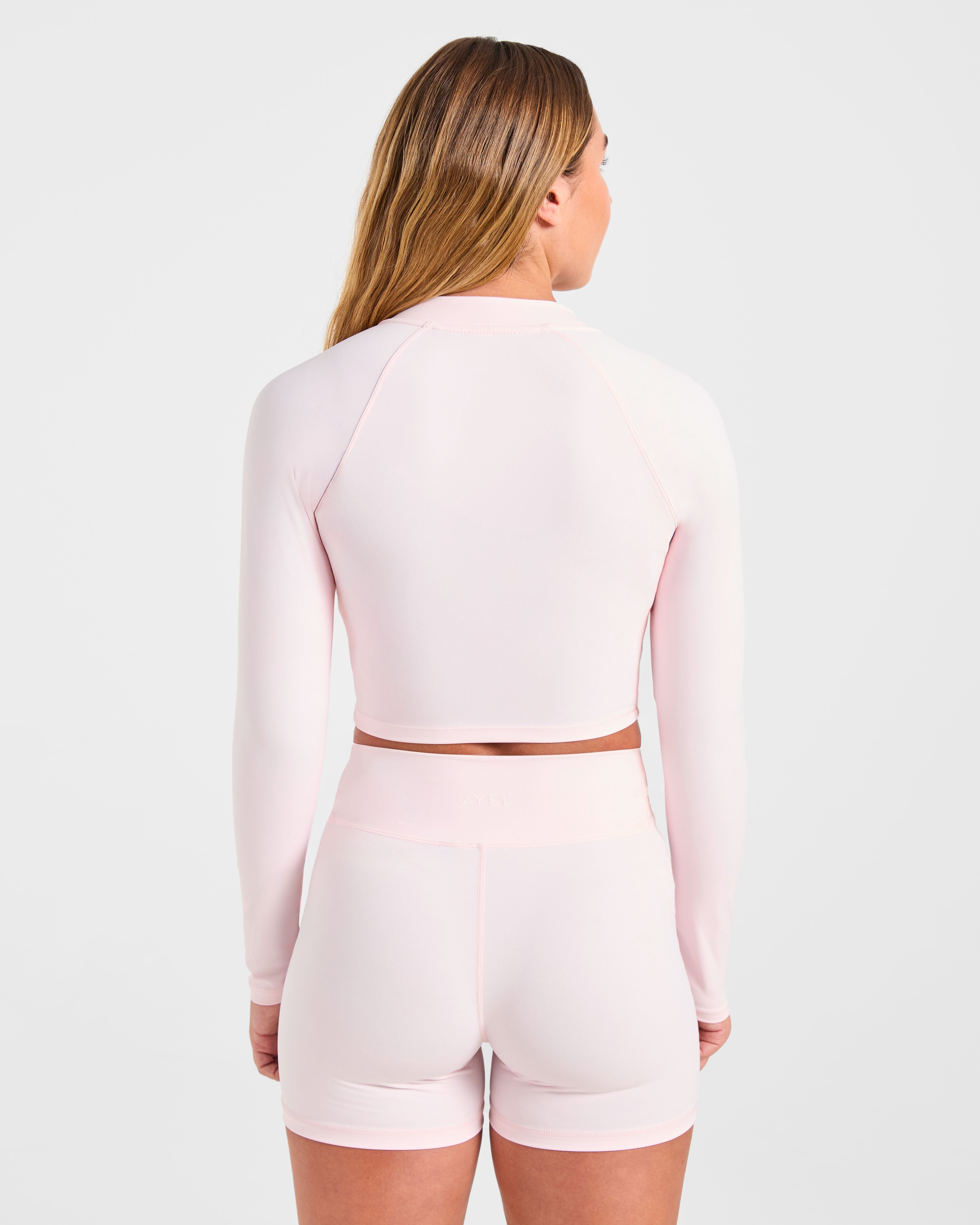 Sculpt Wrap Zip Up Jacket - Iced Rose