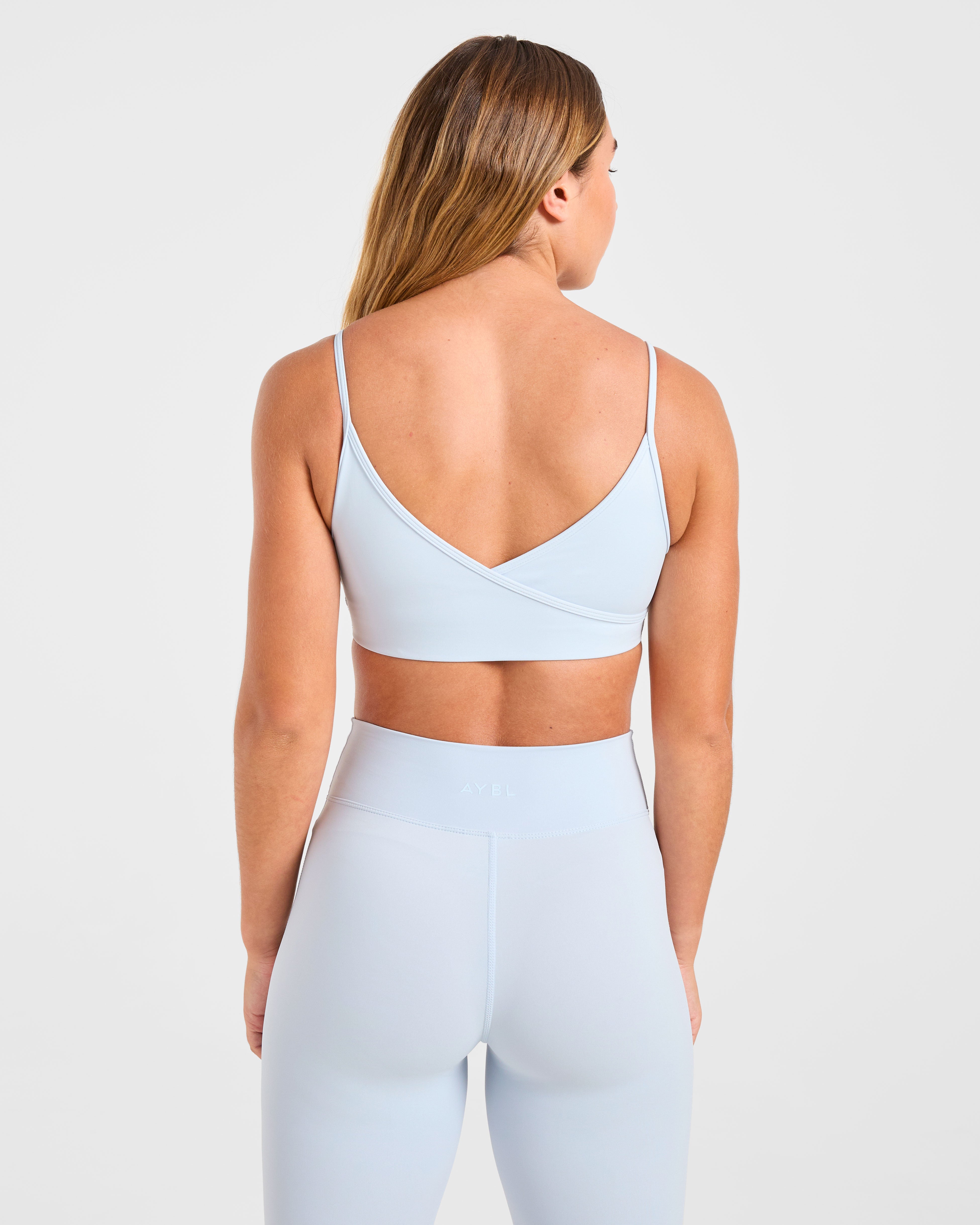 Sculpt Wrap Sports Bra - Iced Bleu