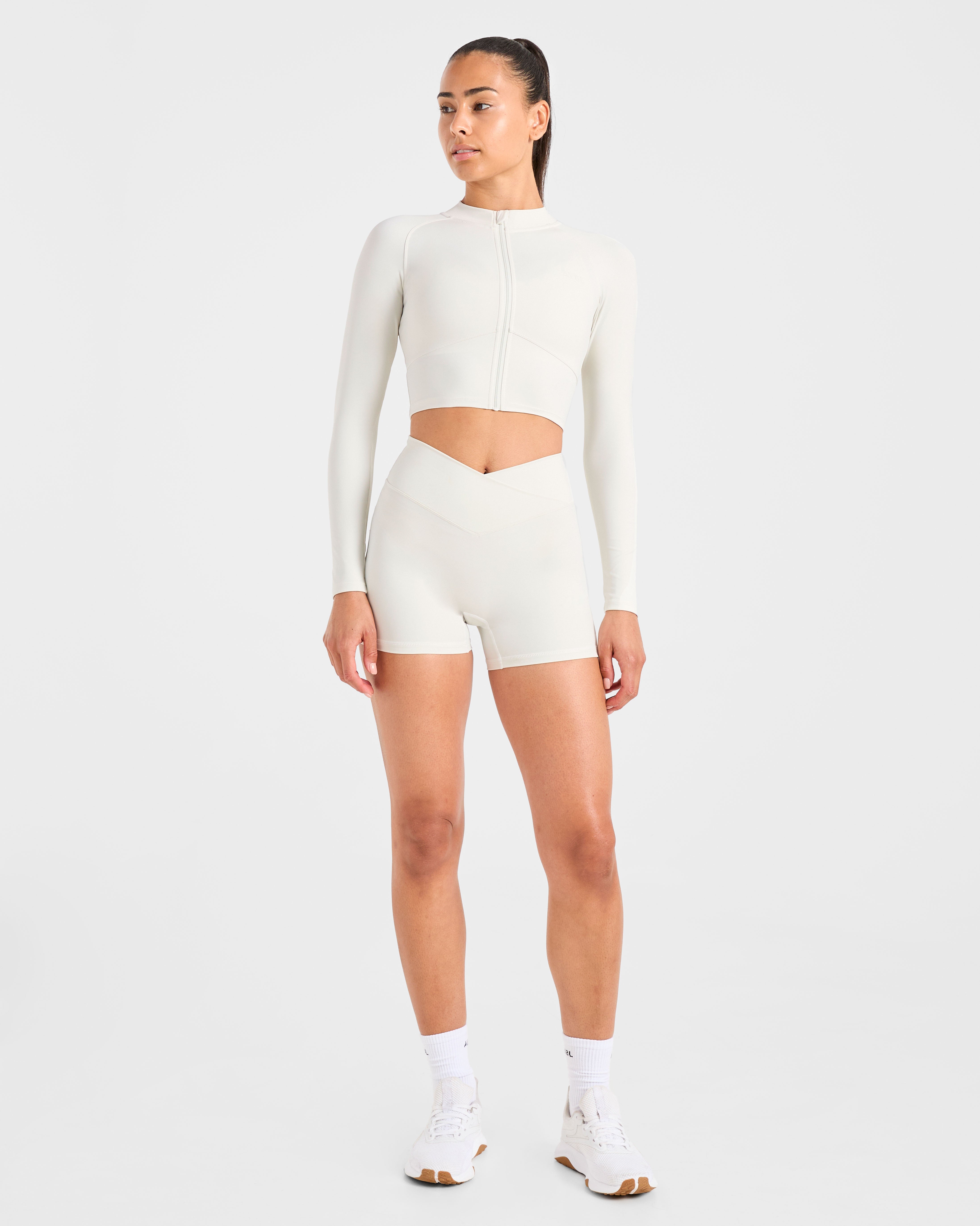 Sculpt Wrap Zip Up Jacket - Tofu