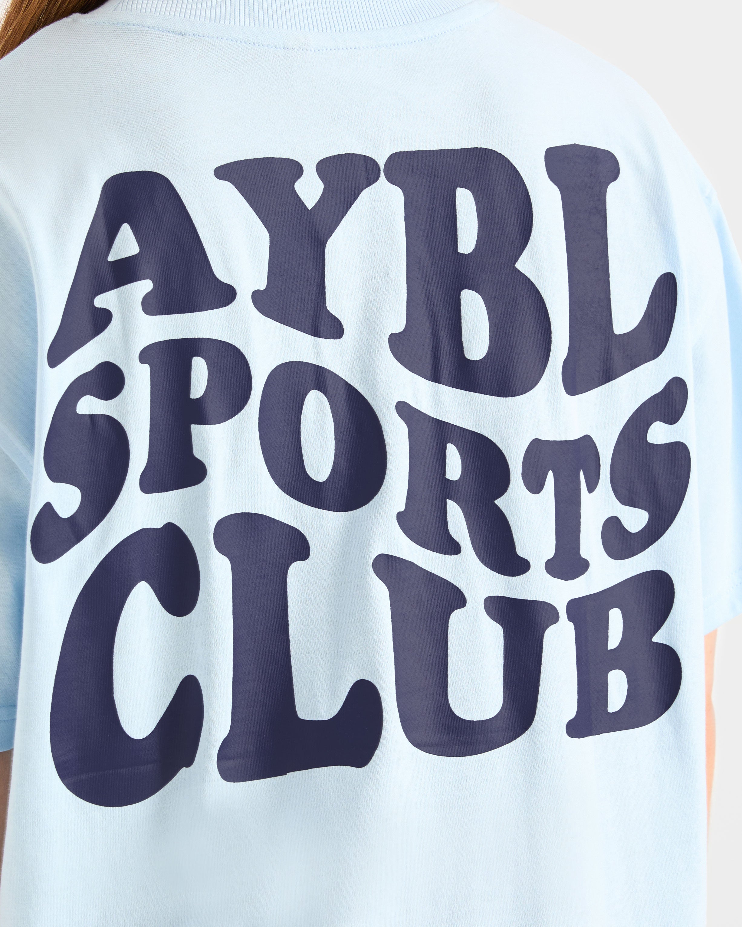 Sports Club Wavy Oversized T Shirt - Bleu/Navy