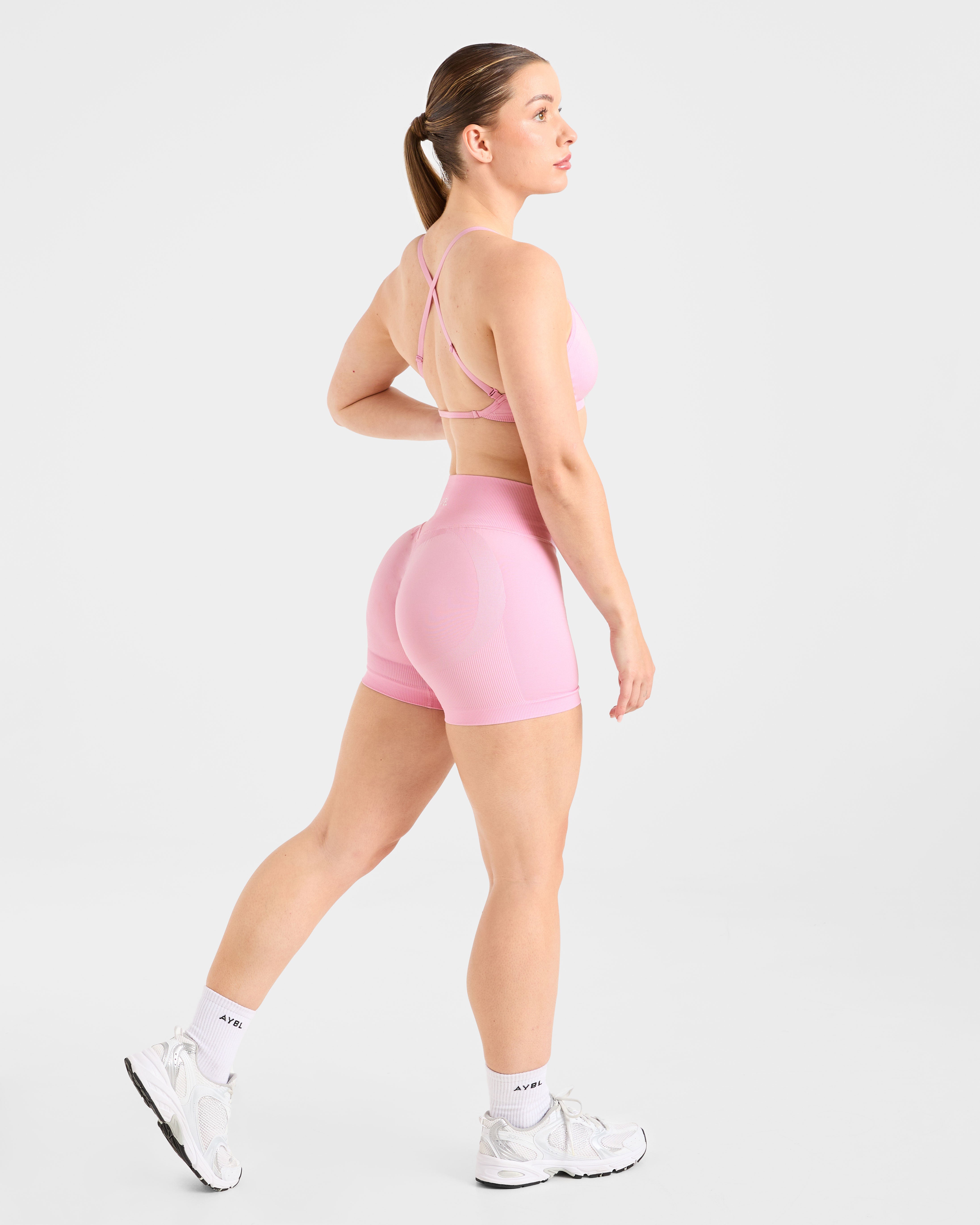 Adapt Seamless Strappy Sports Bra - Spring Rose