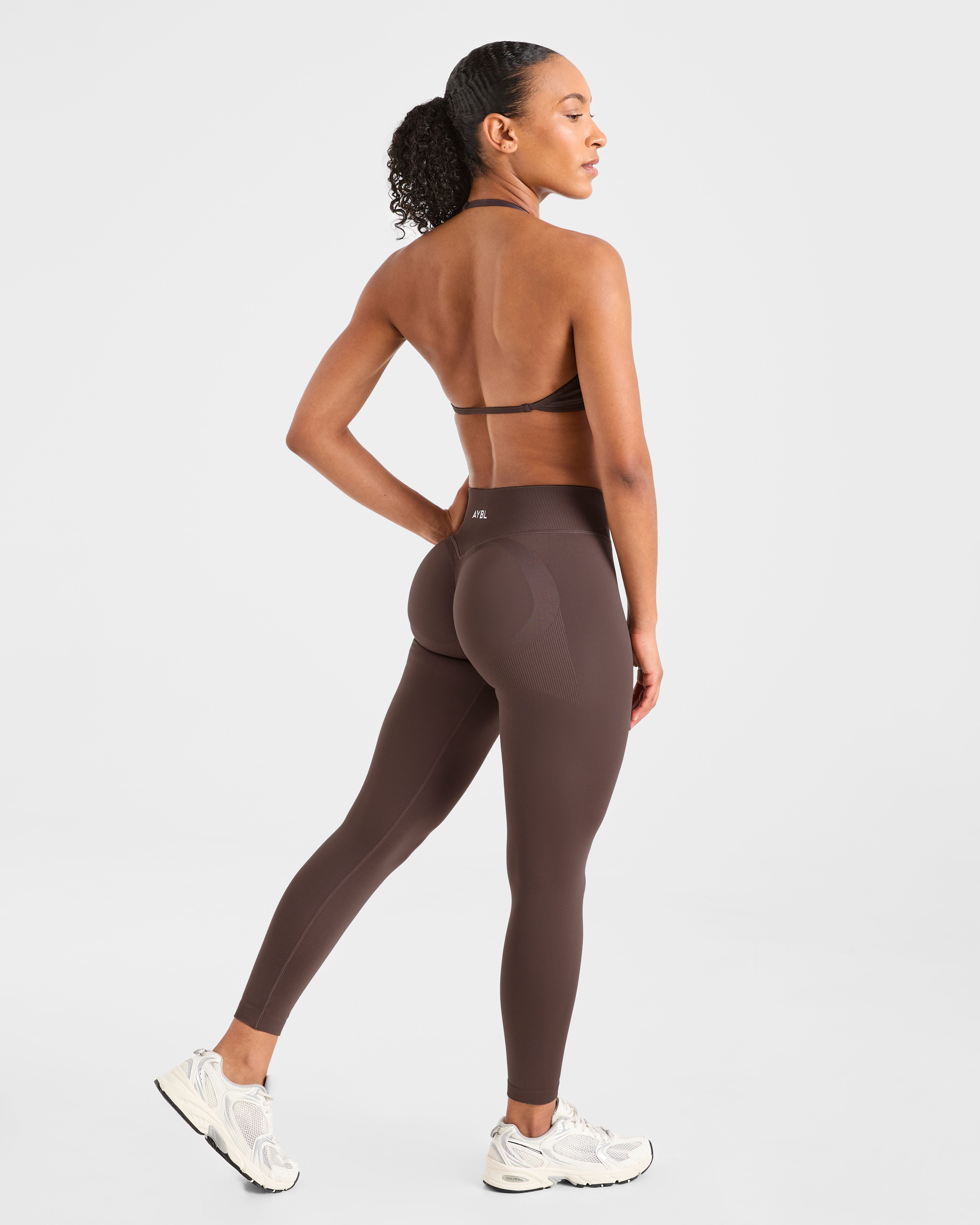 Adapt Seamless Strappy Sports Bra - Marron