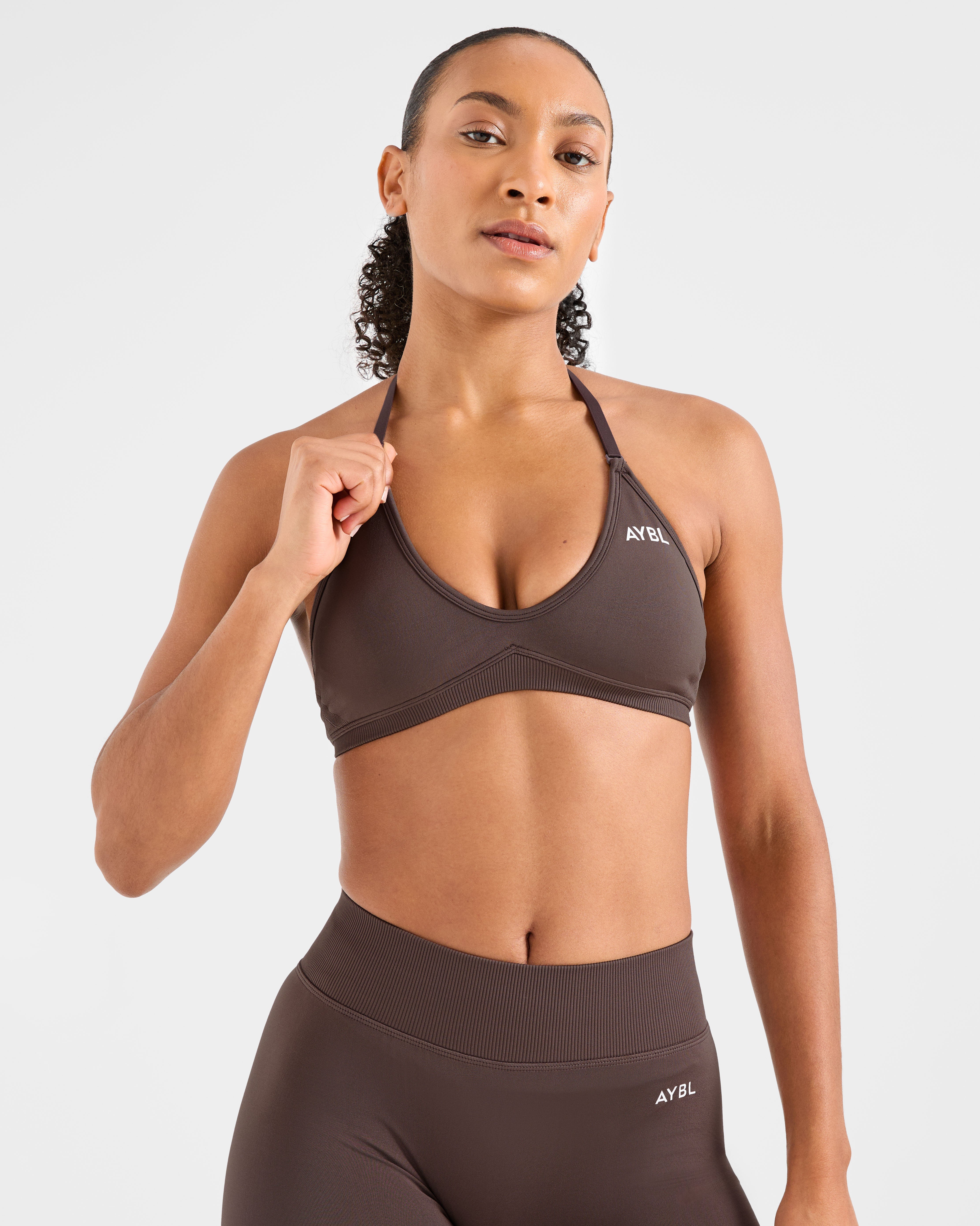 Adapt Seamless Strappy Sports Bra - Marron