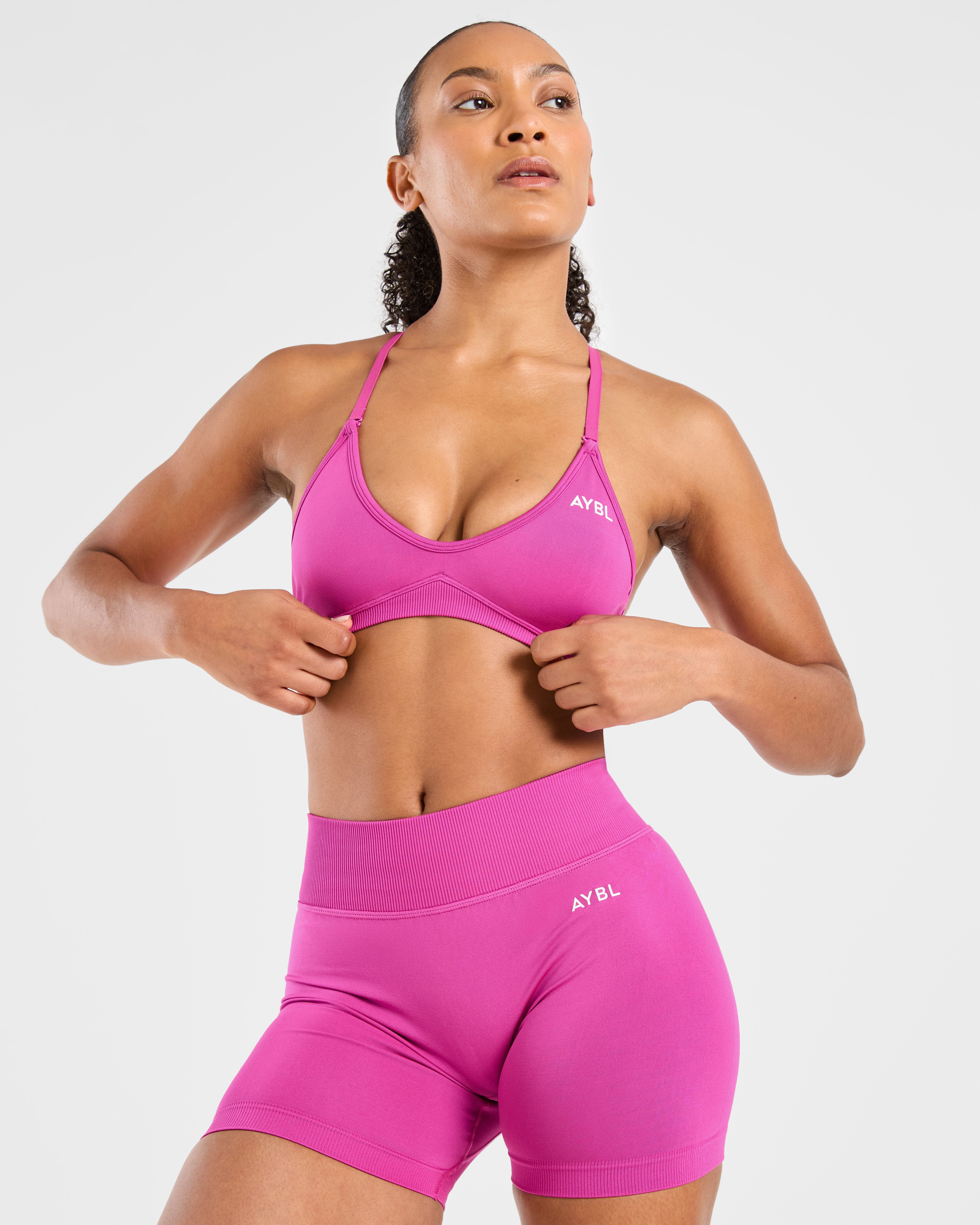 Adapt Seamless Strappy Sports Bra - Rose