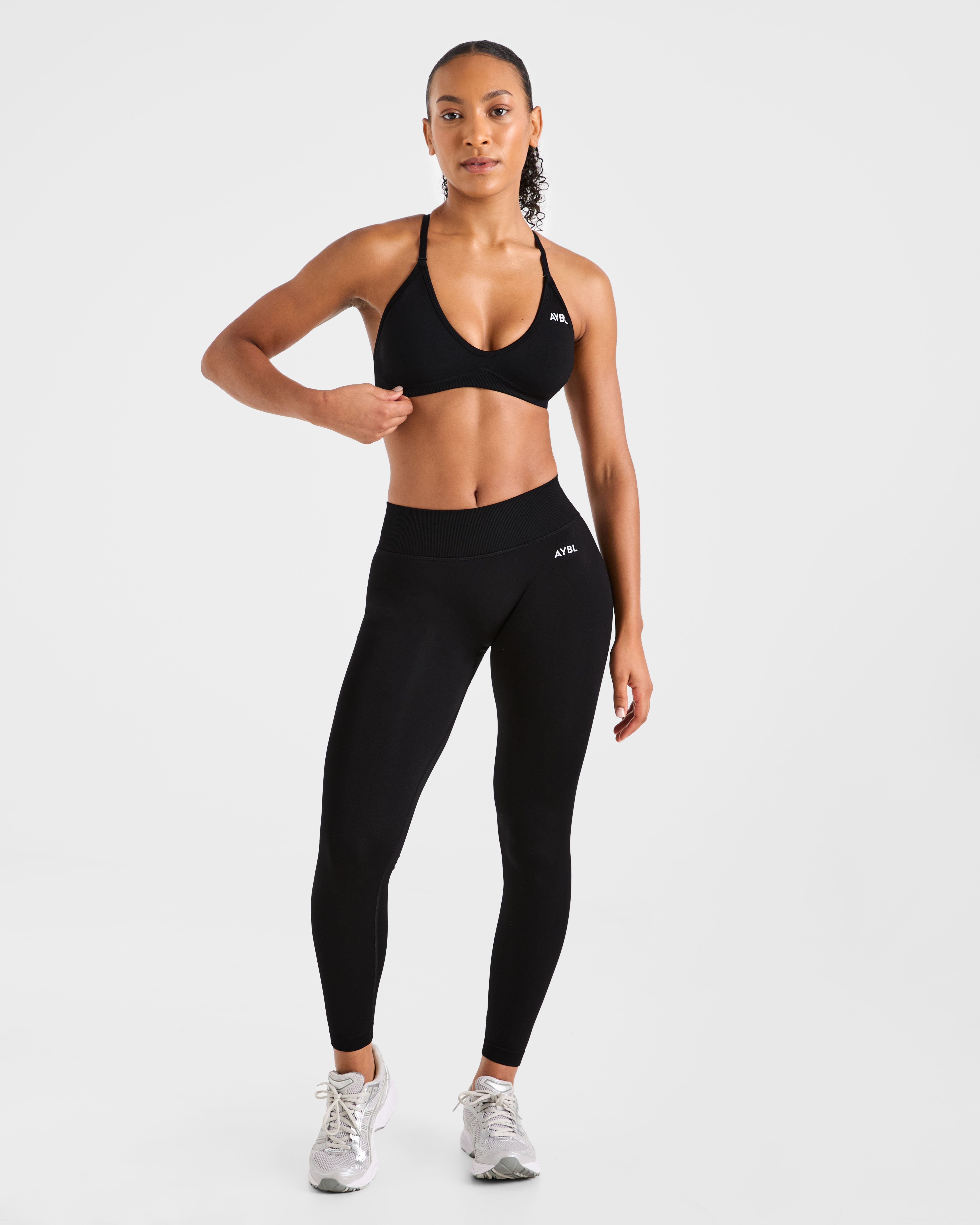 Adapt Seamless Strappy Sports Bra - Noir