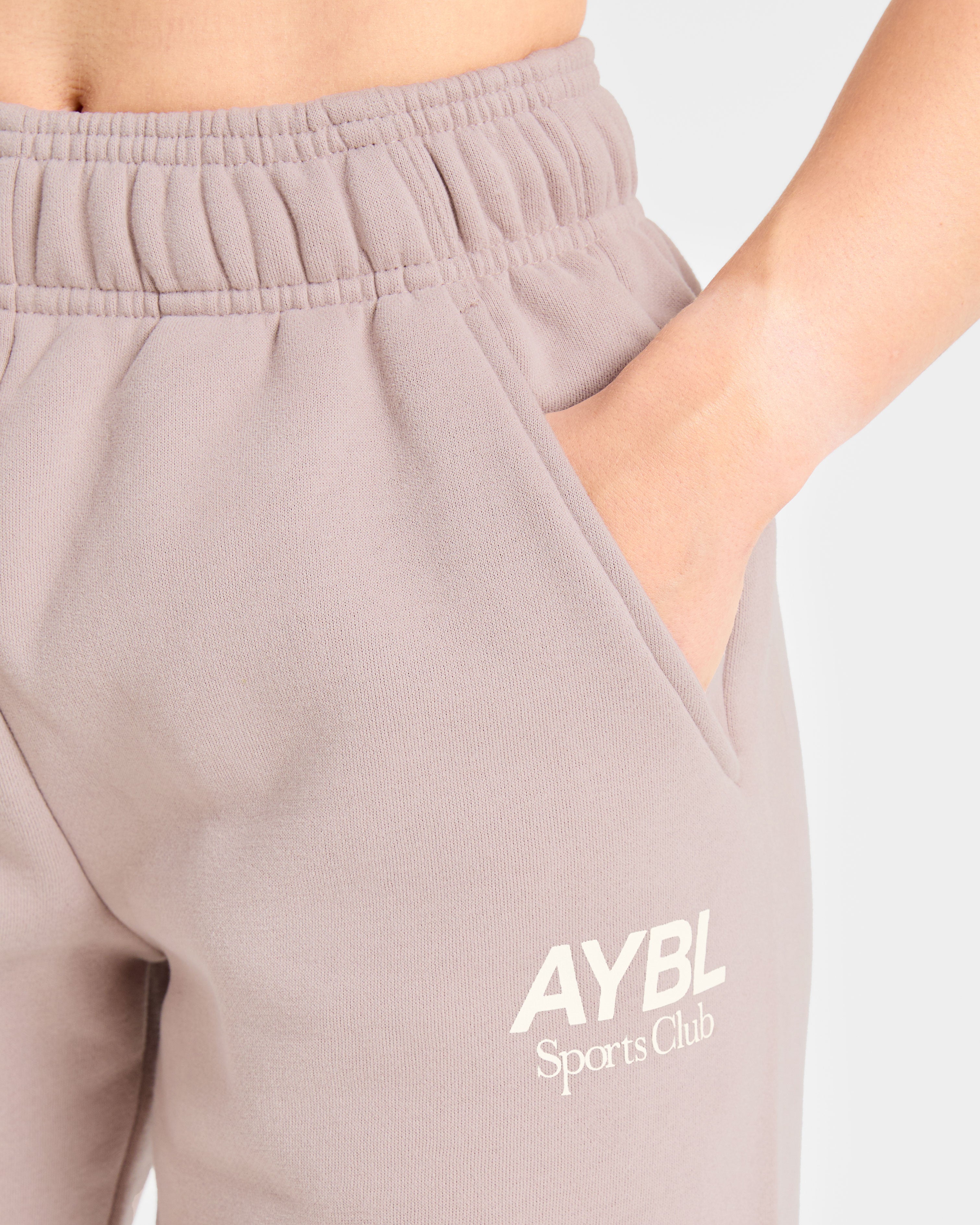AYBL Sports Club Oversized Straight Leg Joggers - Mink Rose