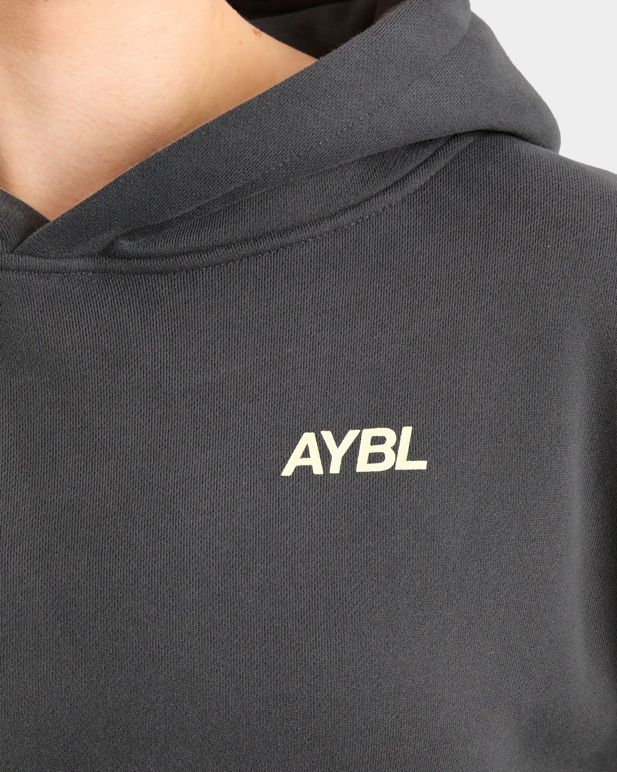 AYBL Sports Club Oversized Hoodie - Charcoal/Jaune