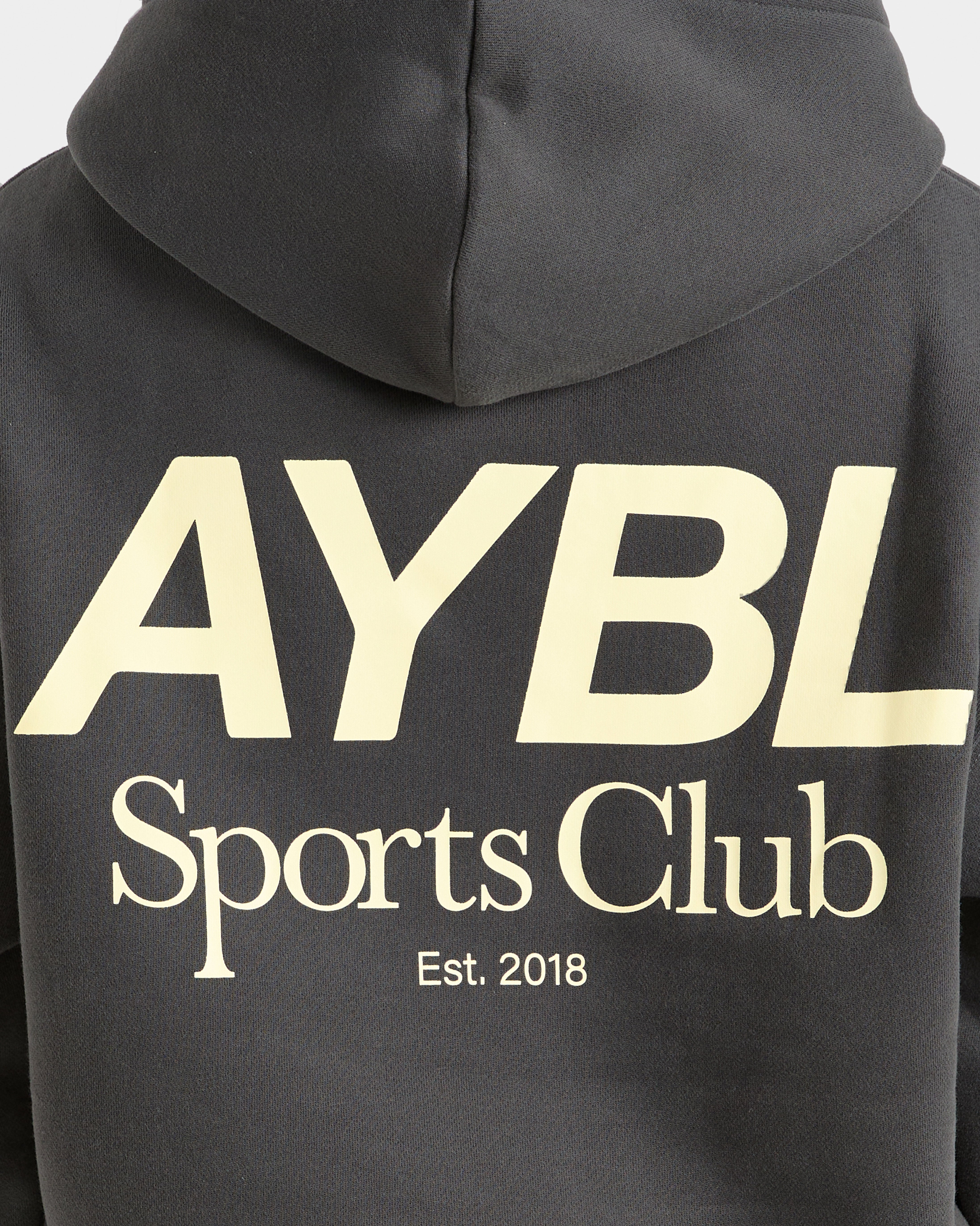 AYBL Sports Club Oversized Hoodie - Charcoal/Jaune