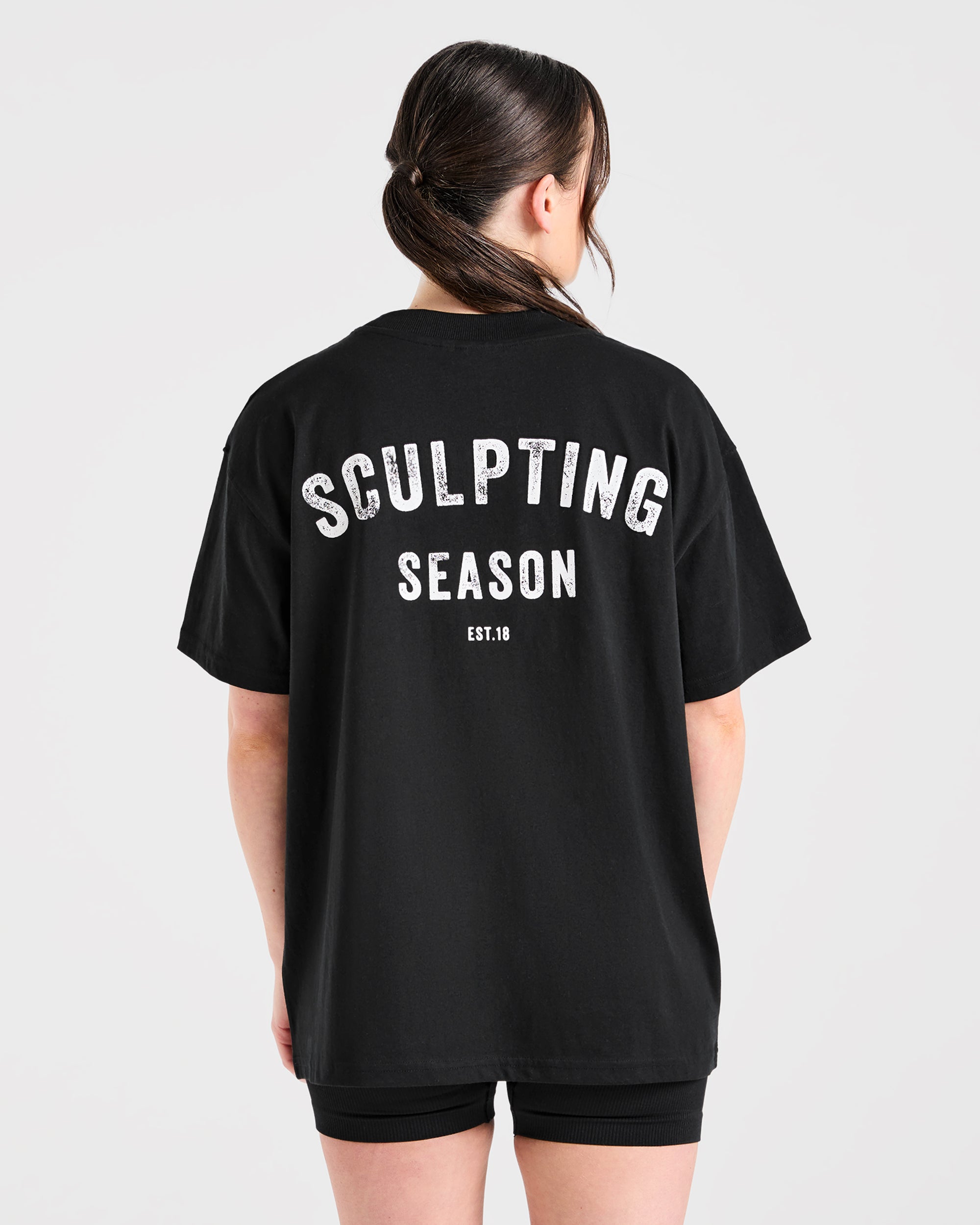 Sculpting Season Oversized T Shirt - Noir