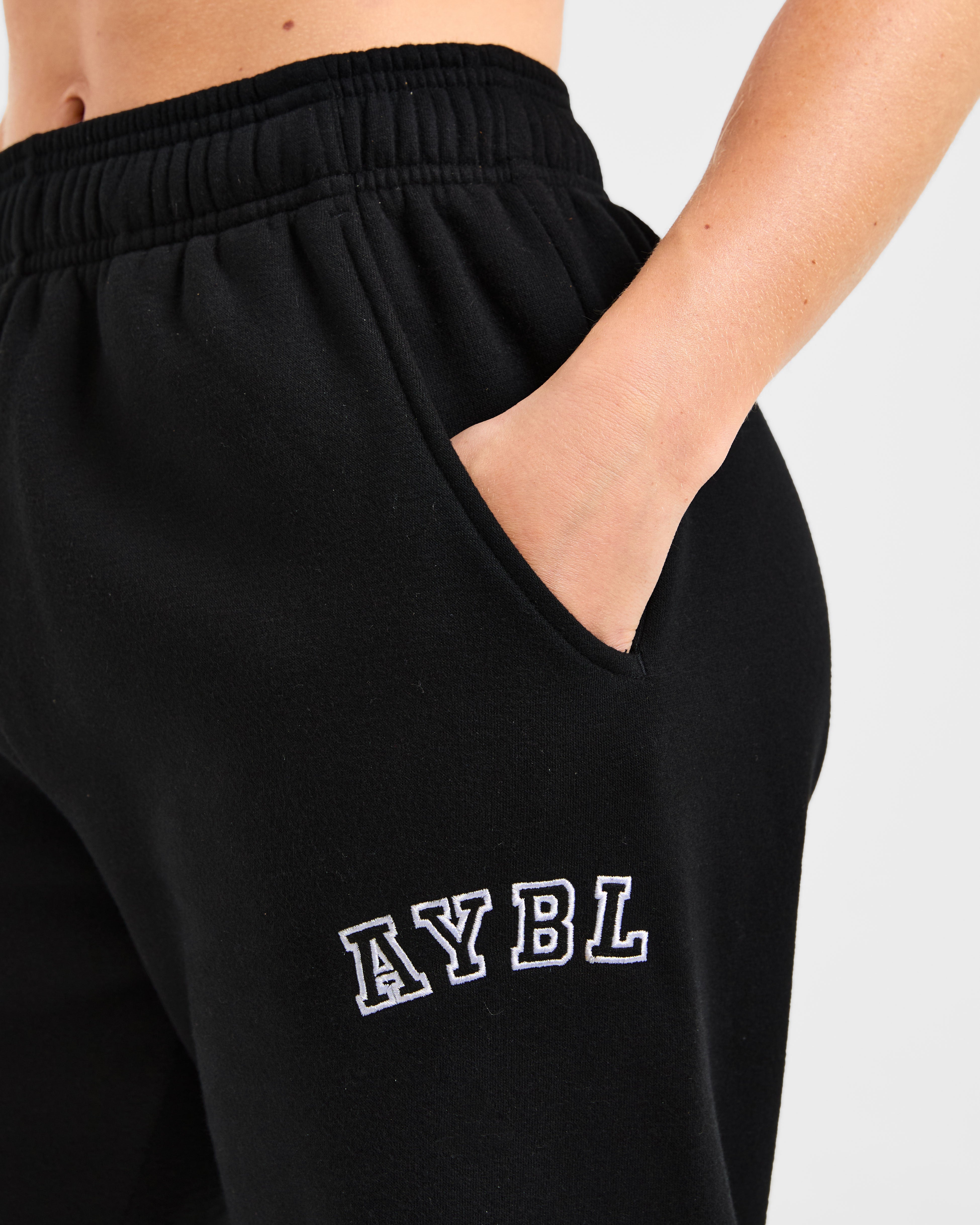 Varsity 2.0 Oversized Straight Leg Joggers - Noir