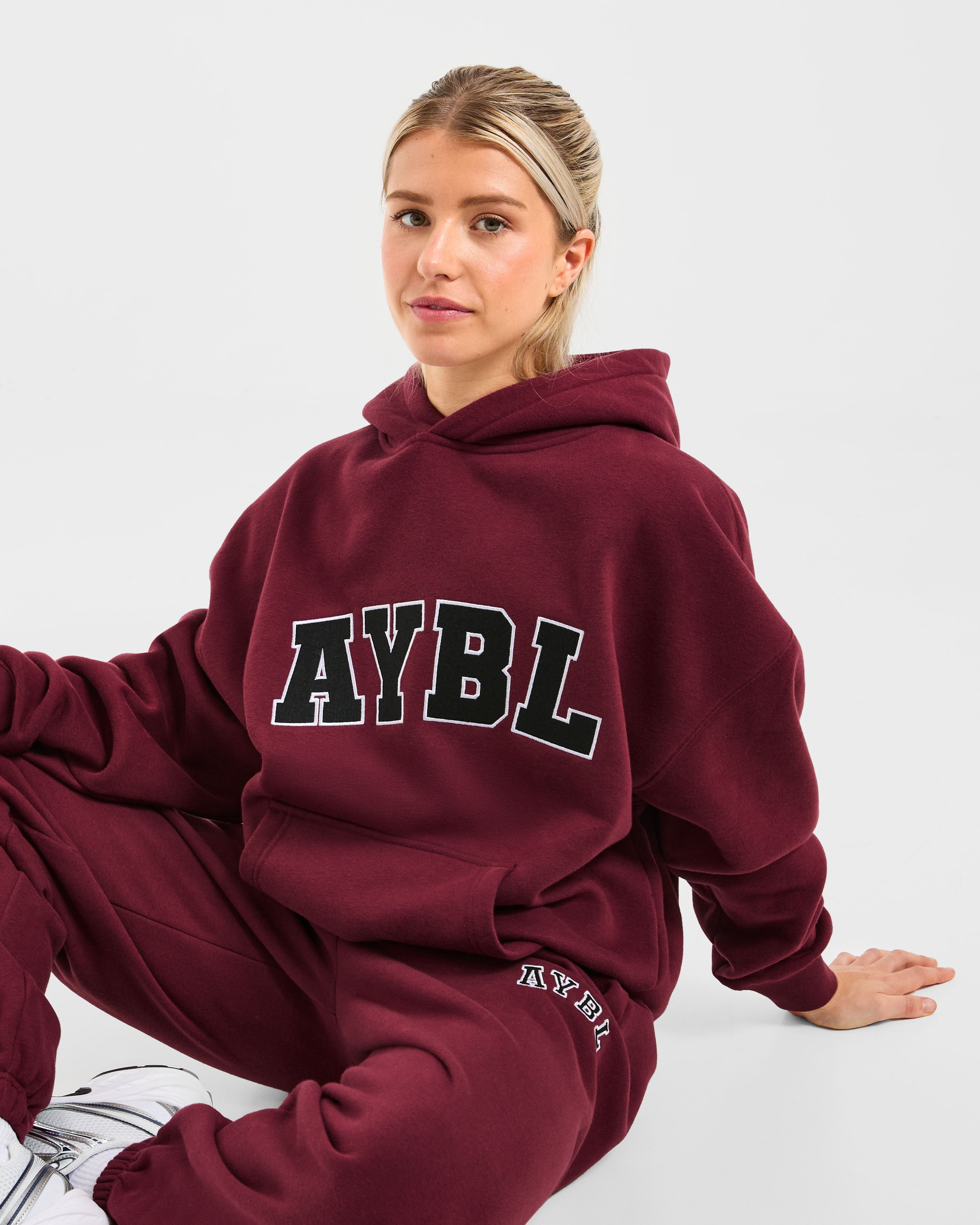 Varsity 2.0 Oversized Hoodie - Rouge Wine