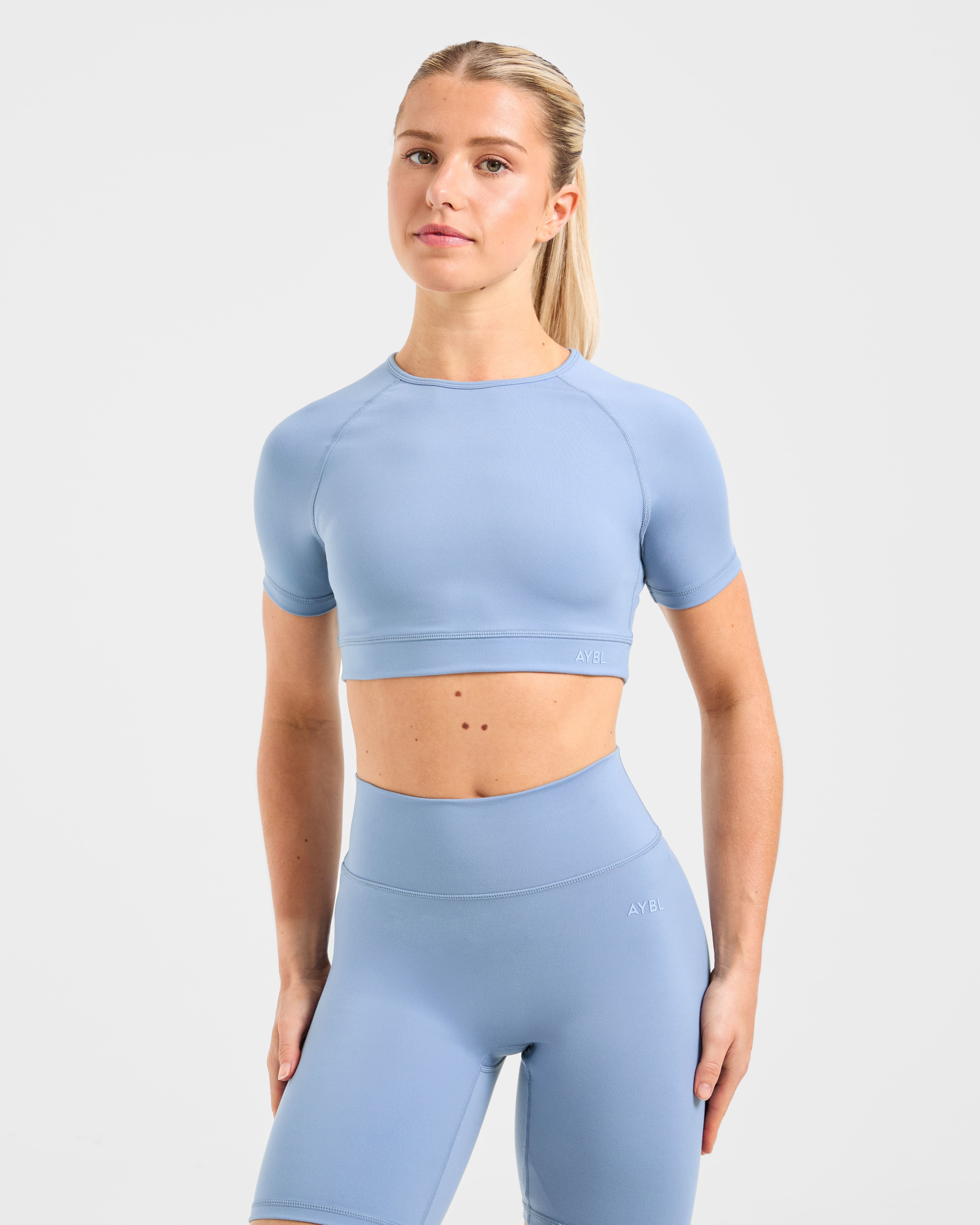 Staple Crop Top - Slate Bleu