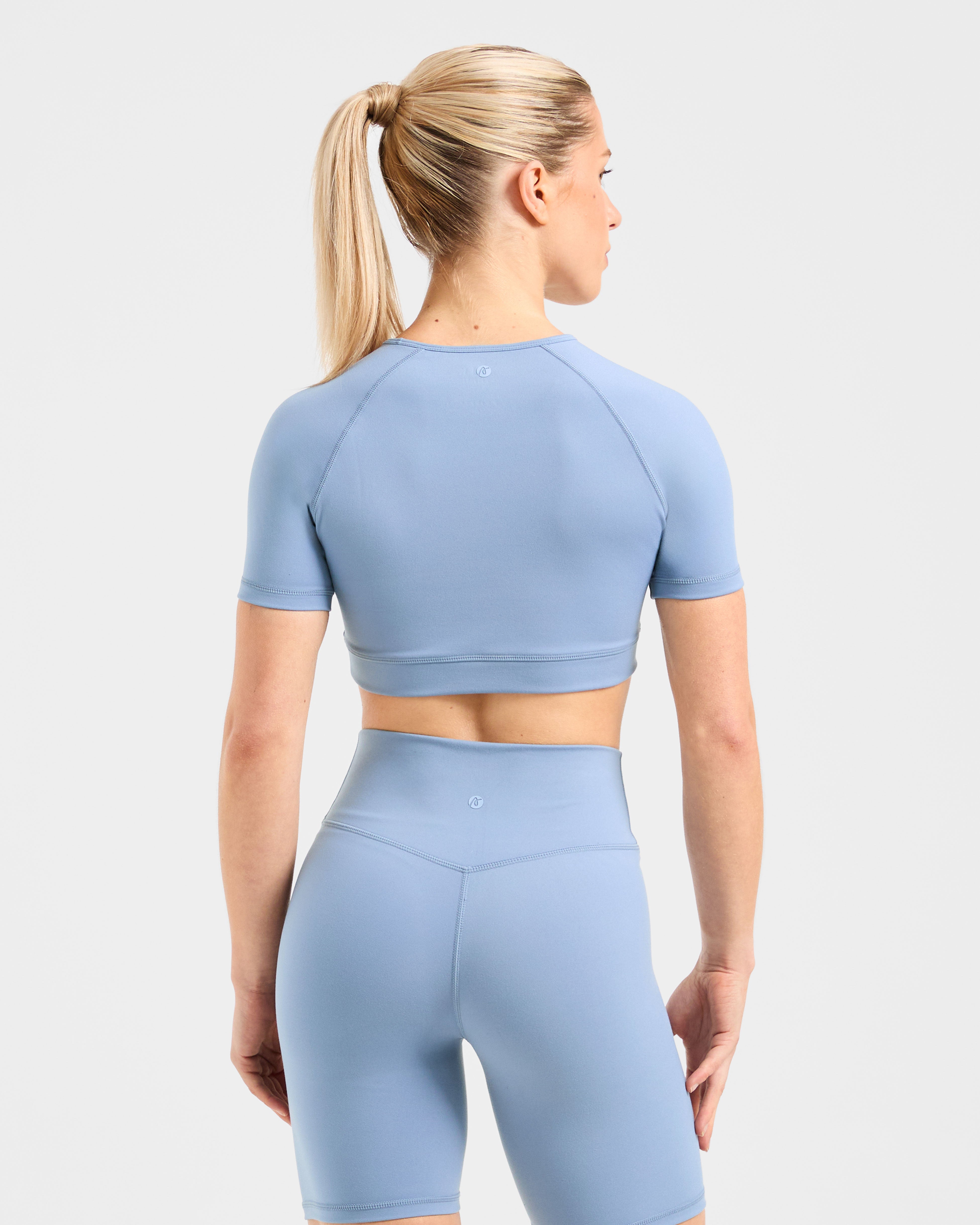 Staple Crop Top - Slate Bleu