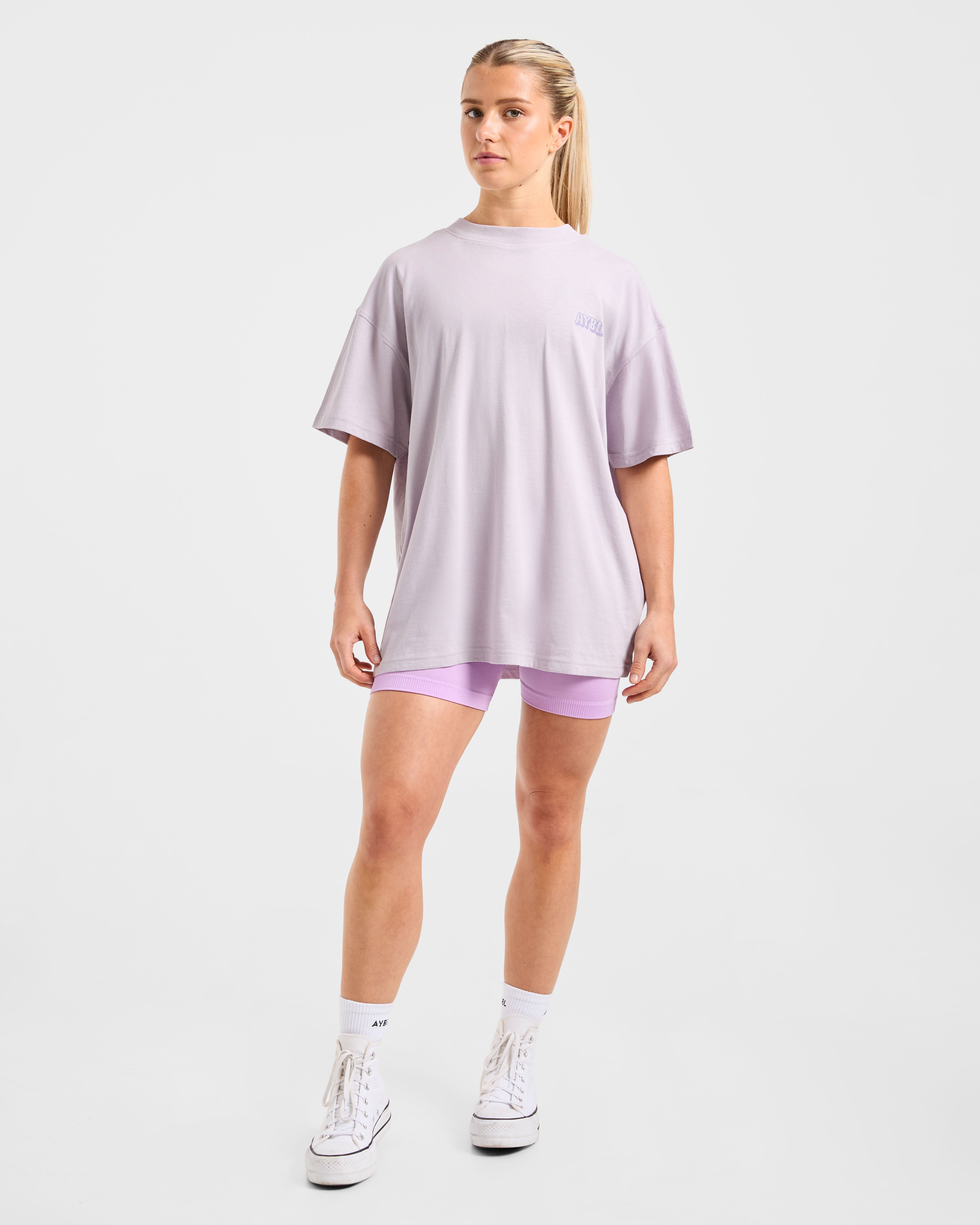 Gym Girl Era Oversized T Shirt - Violet