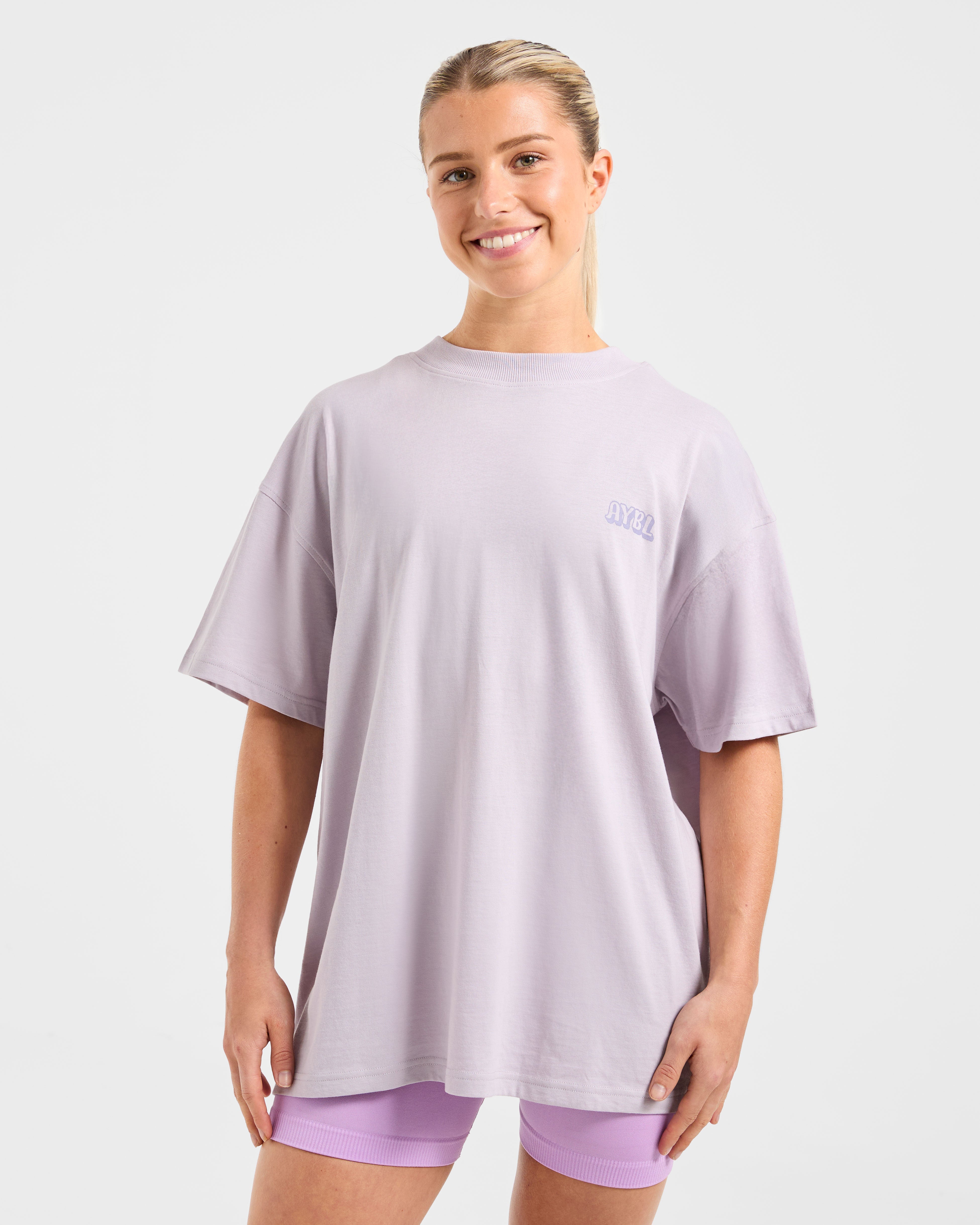 Gym Girl Era Oversized T Shirt - Violet