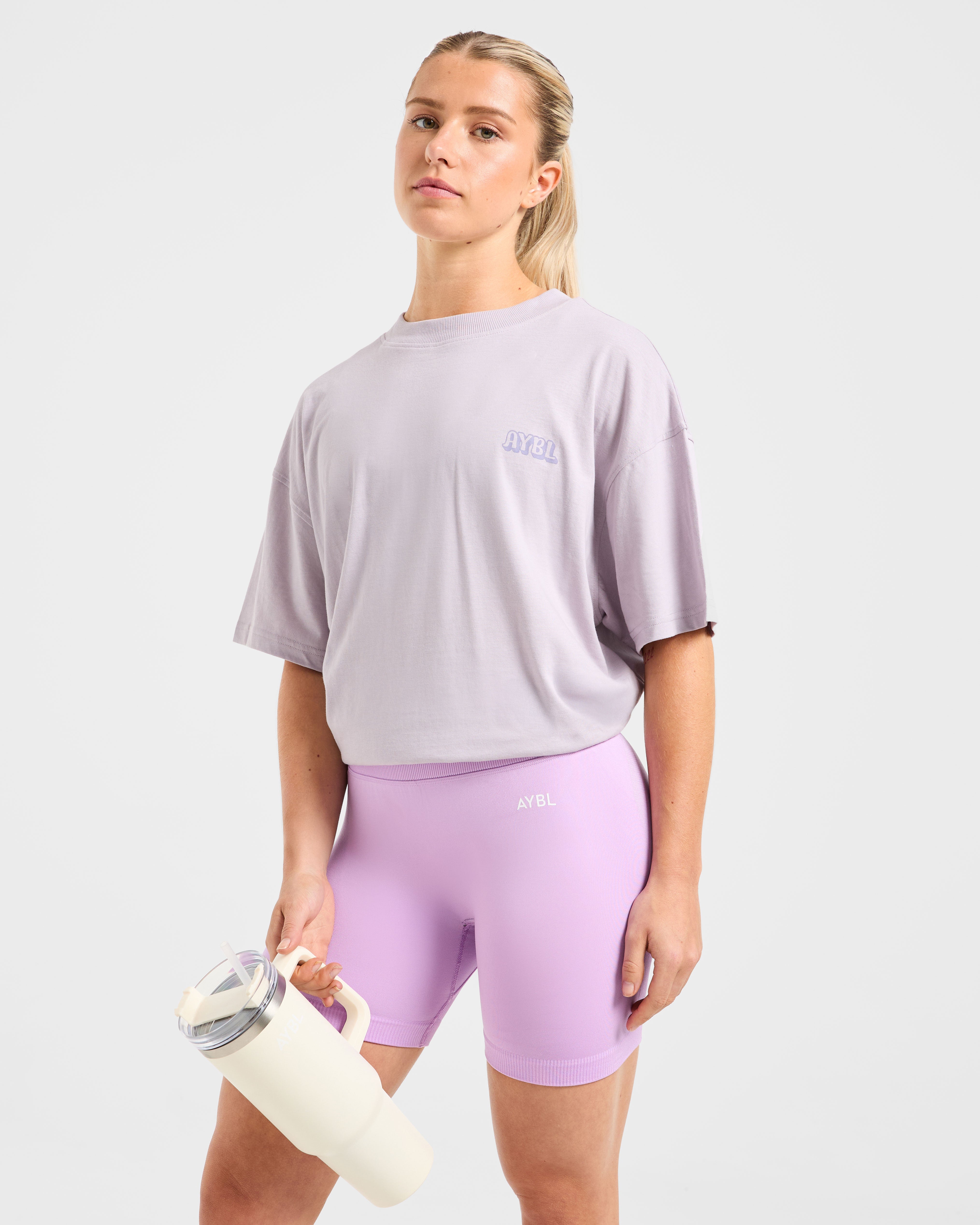 Gym Girl Era Oversized T Shirt - Violet