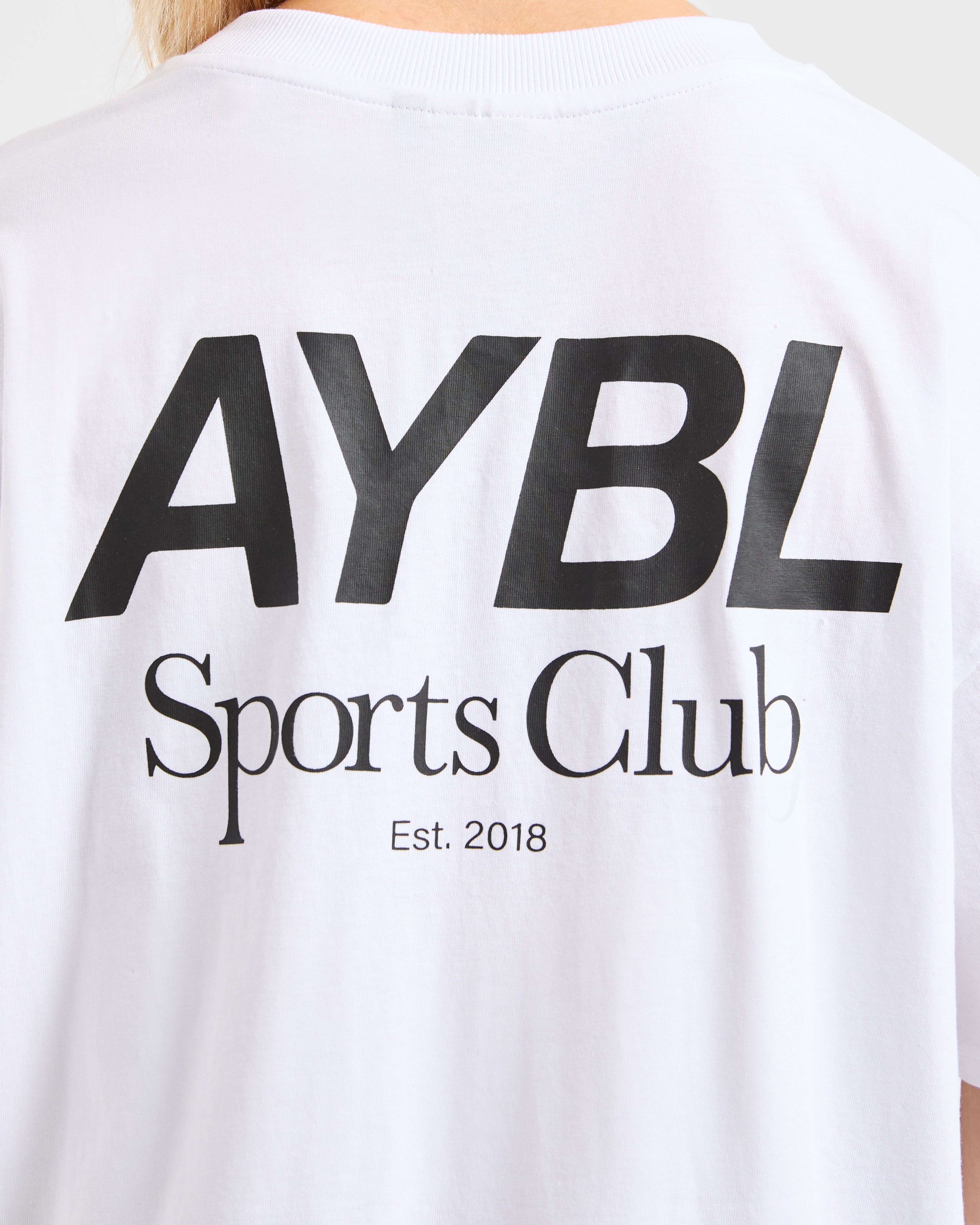AYBL Sports Club Oversized T Shirt - Blanc