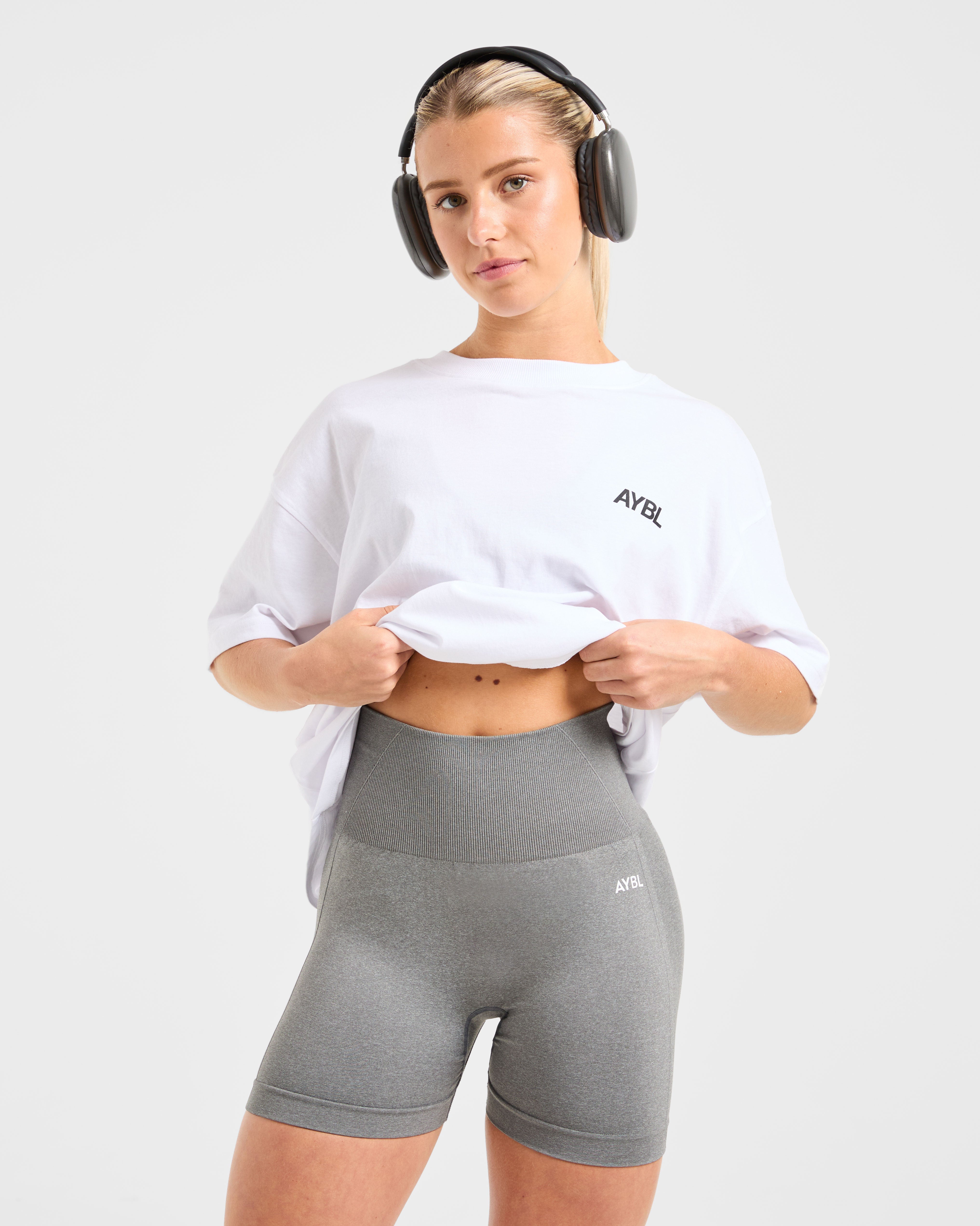 AYBL Sports Club Oversized T Shirt - Blanc