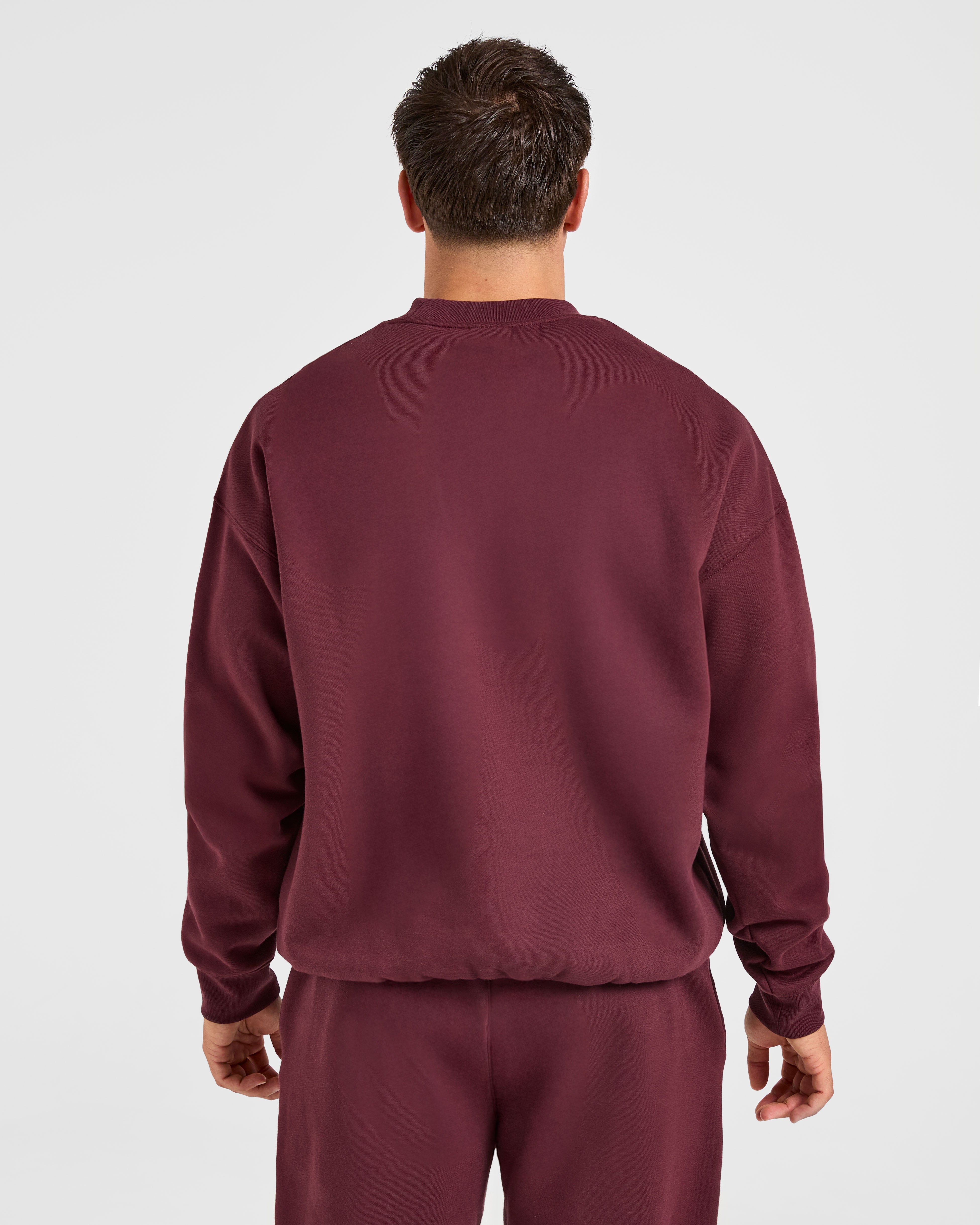 Essential Oversized Sweater - Burgundy Rouge