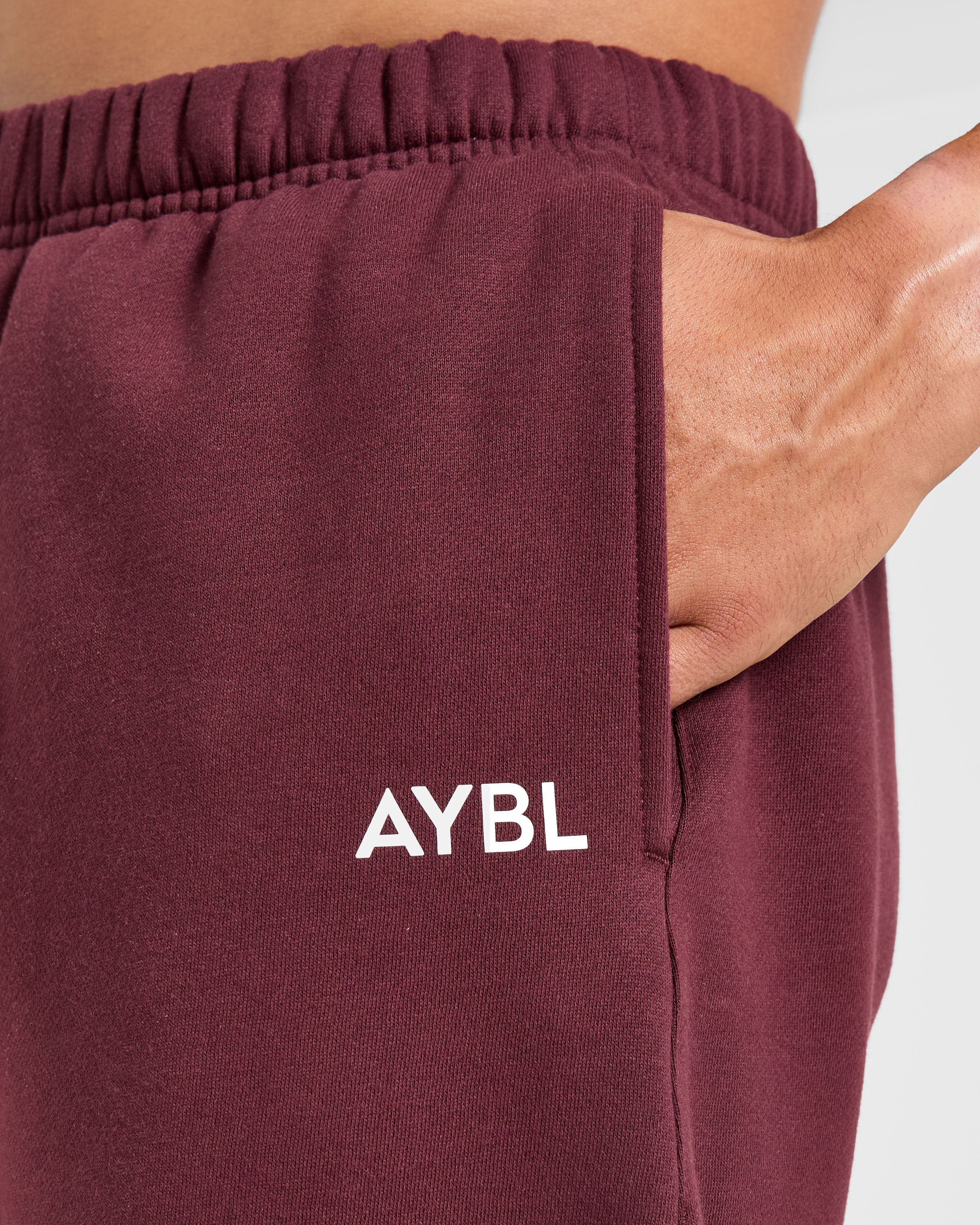 Essential Oversized Joggers - Burgundy Rouge