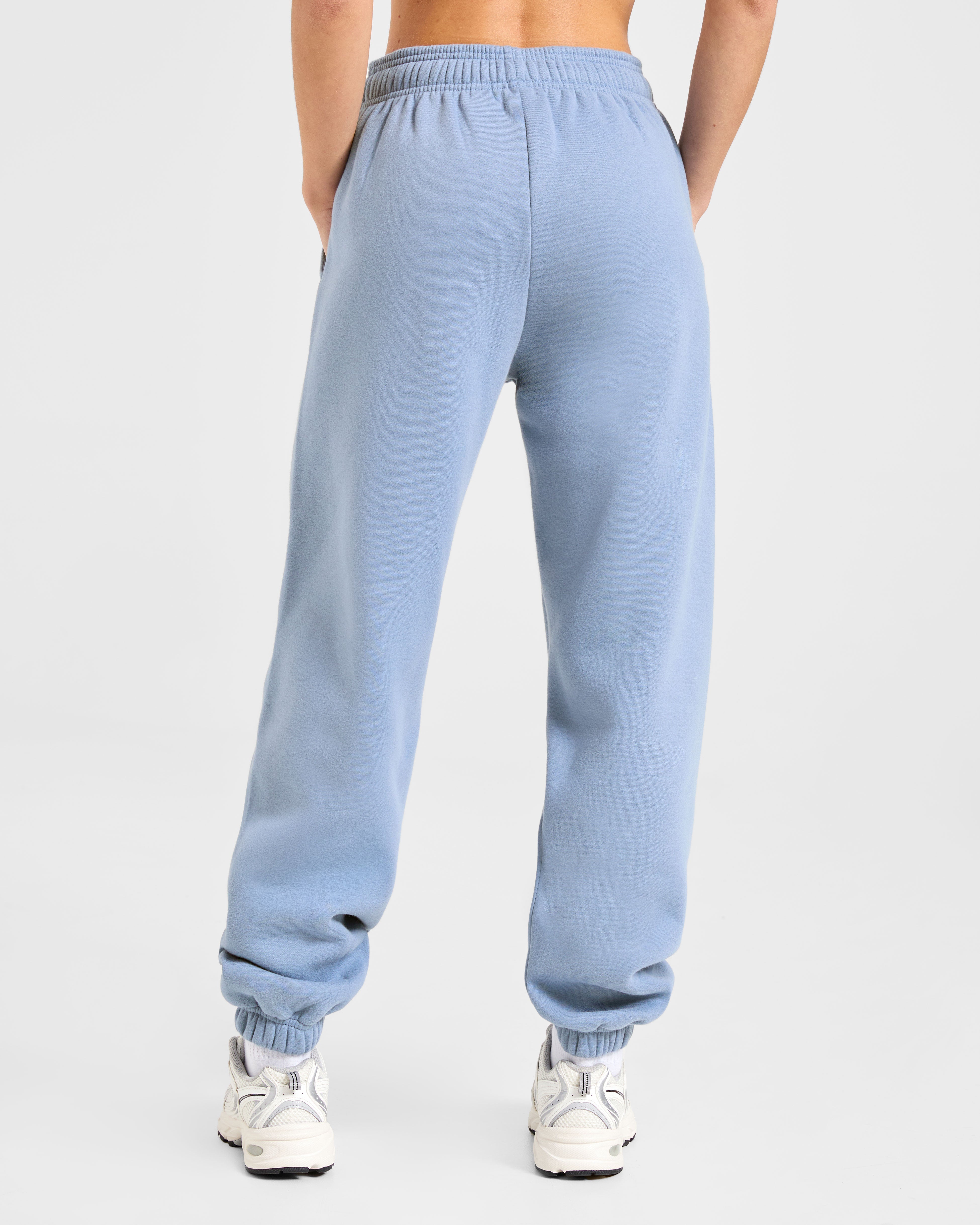 Retro Athletics Oversized Joggers - Vintage Bleu