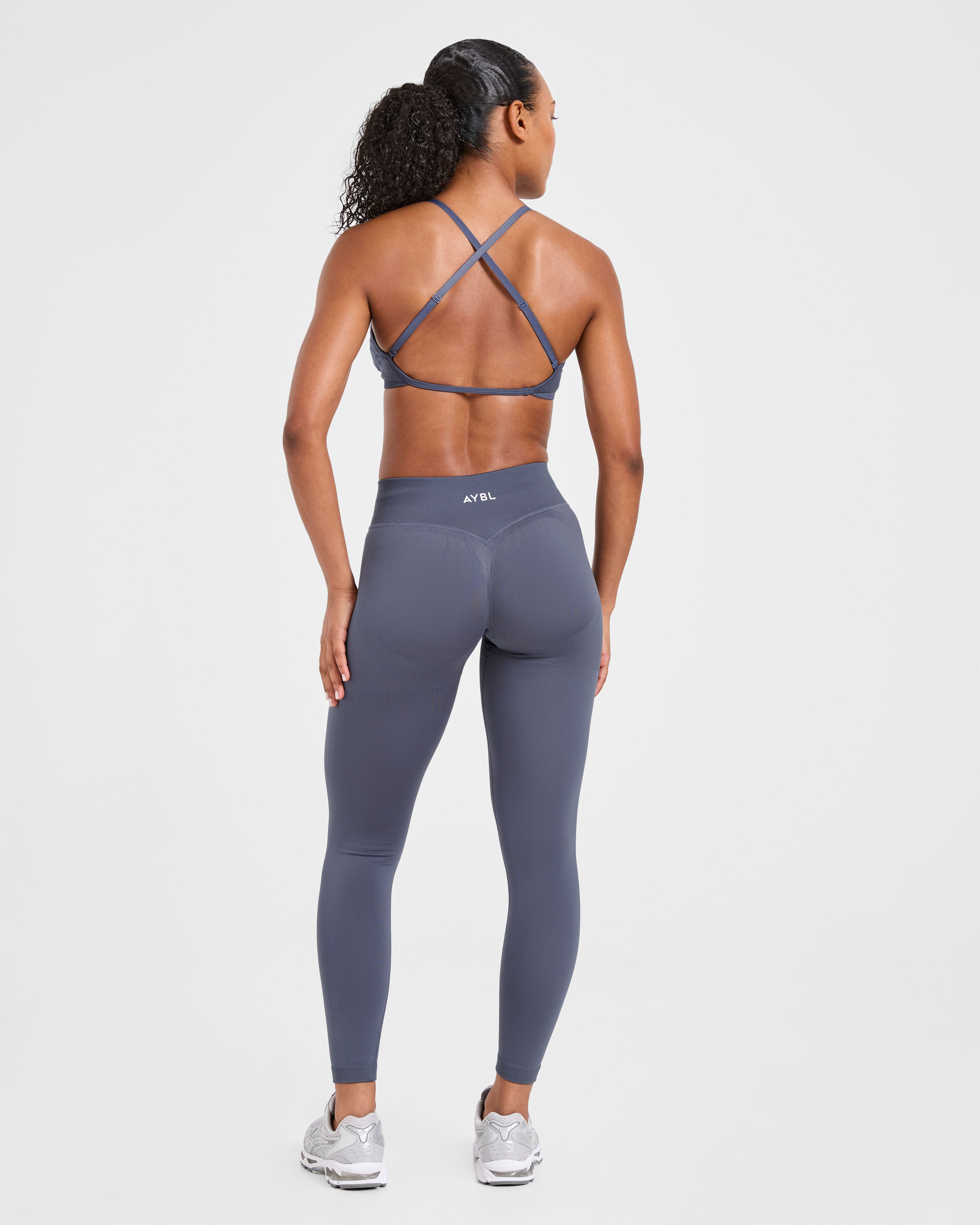 Adapt Seamless Strappy Sports Bra - Slate