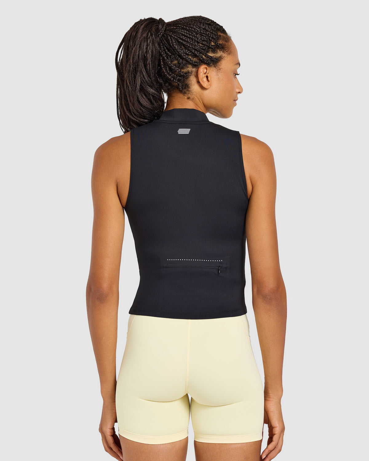 Run Sleeveless Zip Up Jacket - Noir