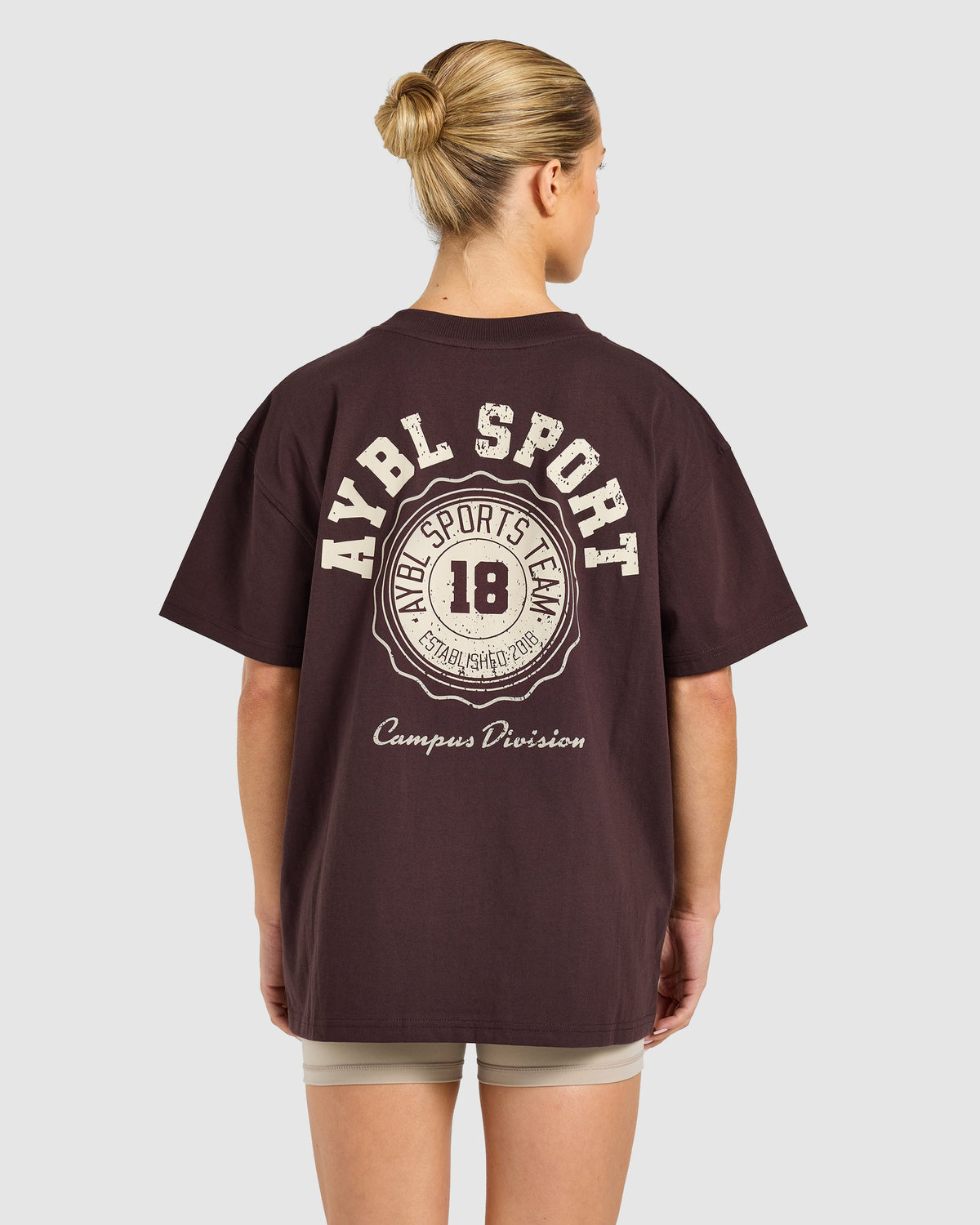 AYBL Campus Division Oversized T Shirt - Cocoa Marron