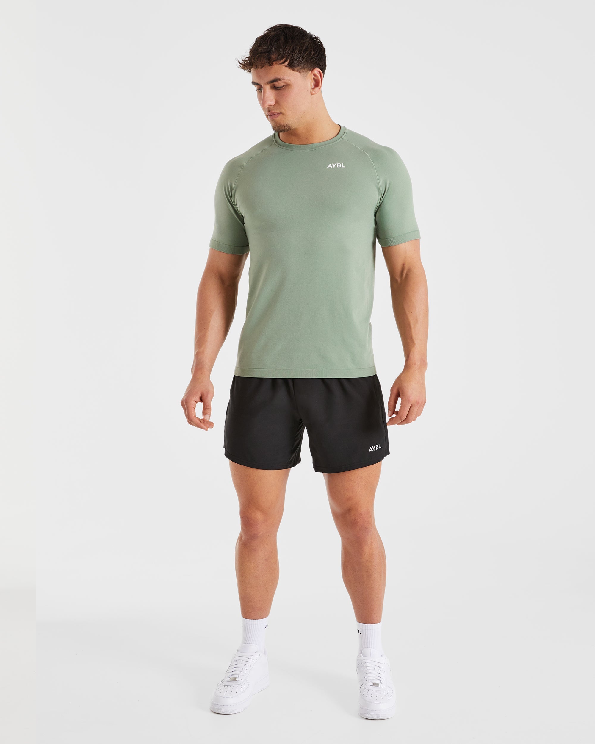 Ascend Seamless T Shirt - Olive Vert
