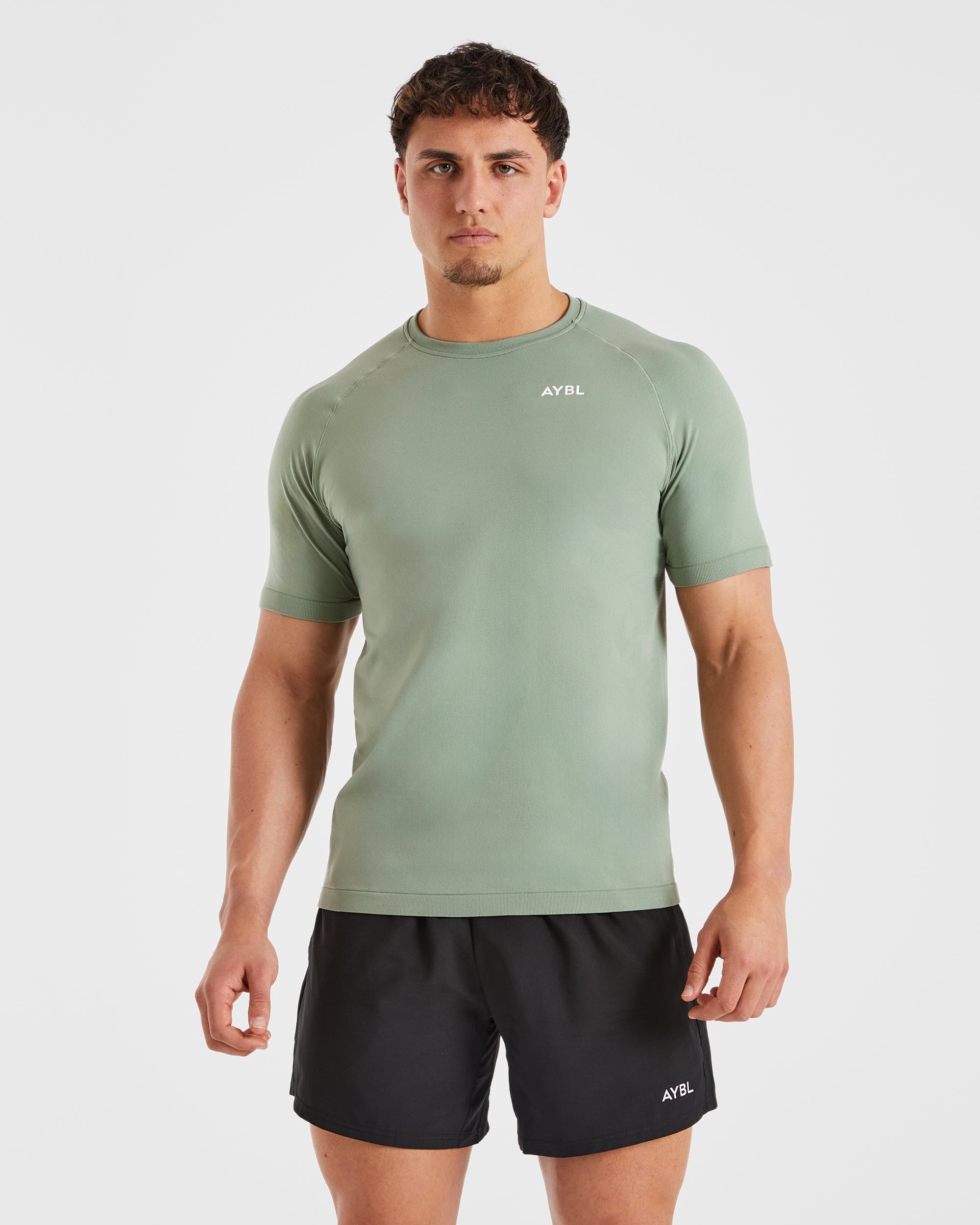 Ascend Seamless T Shirt - Olive Vert
