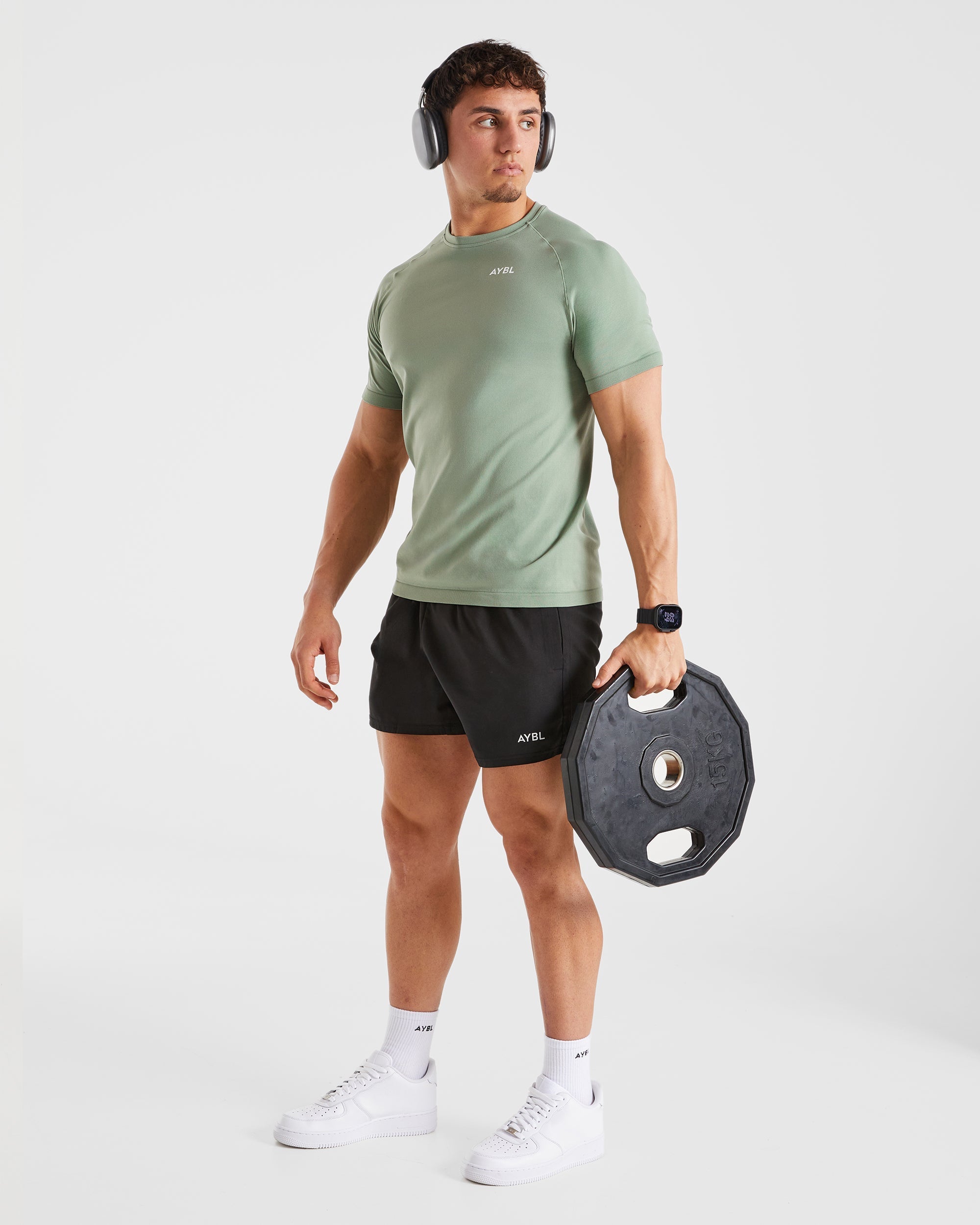 Ascend Seamless T Shirt - Olive Vert