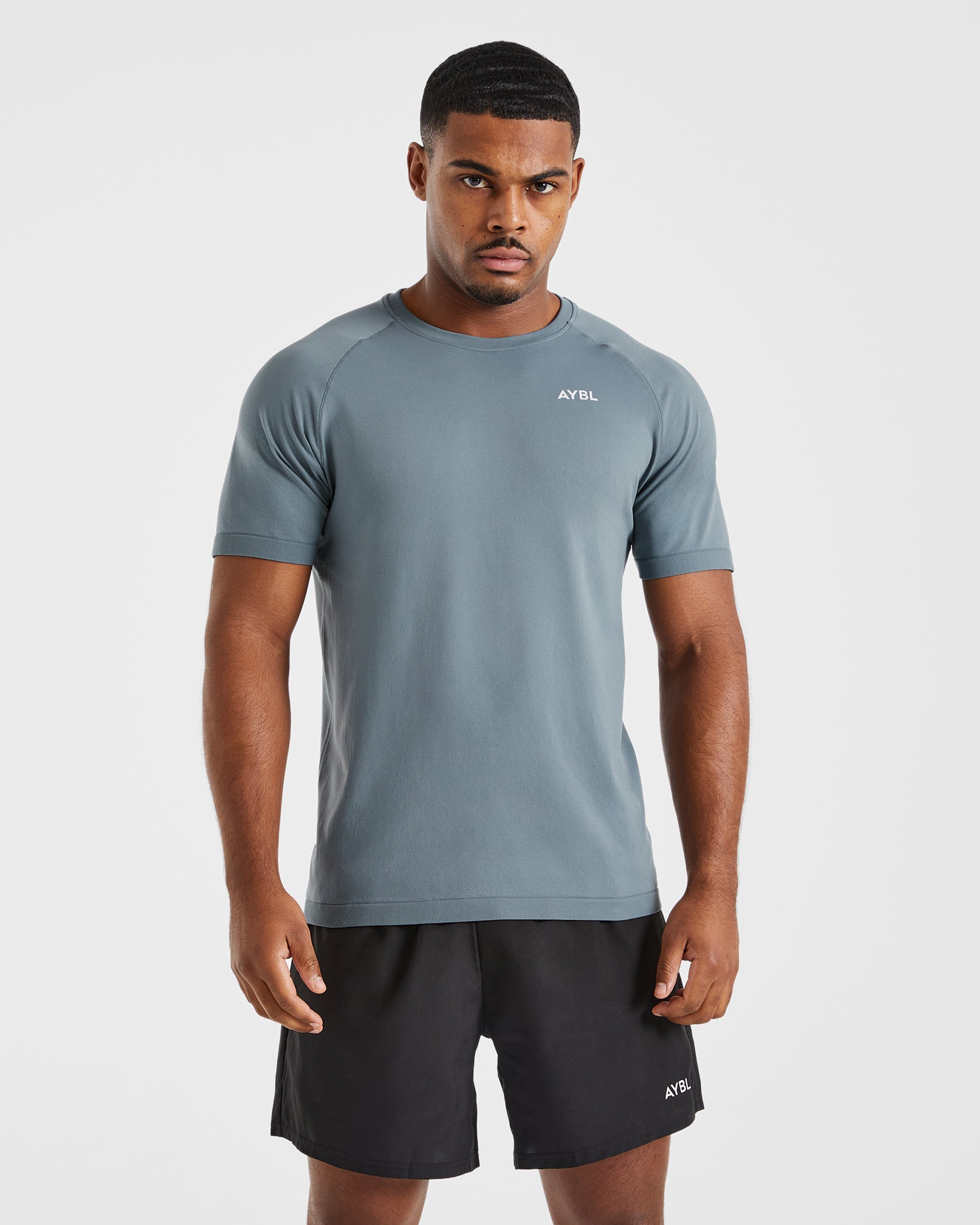 Ascend Seamless T Shirt - Slate Bleu