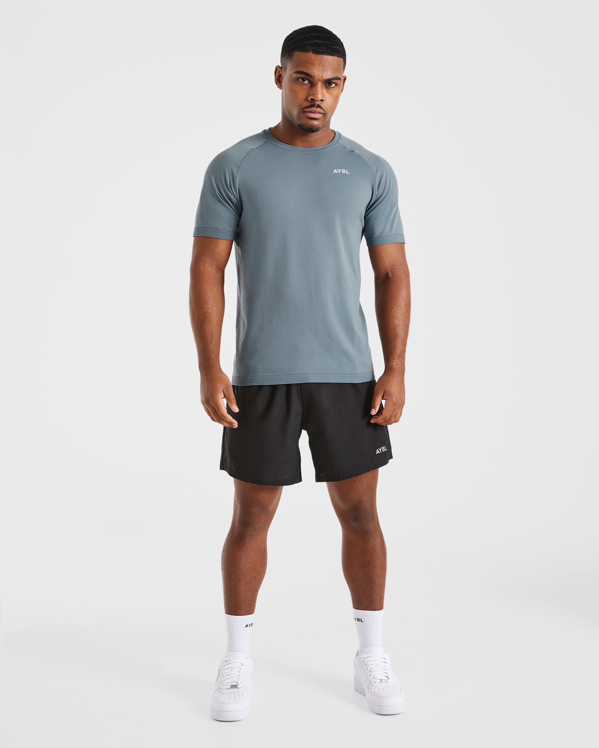 Ascend Seamless T Shirt - Slate Bleu