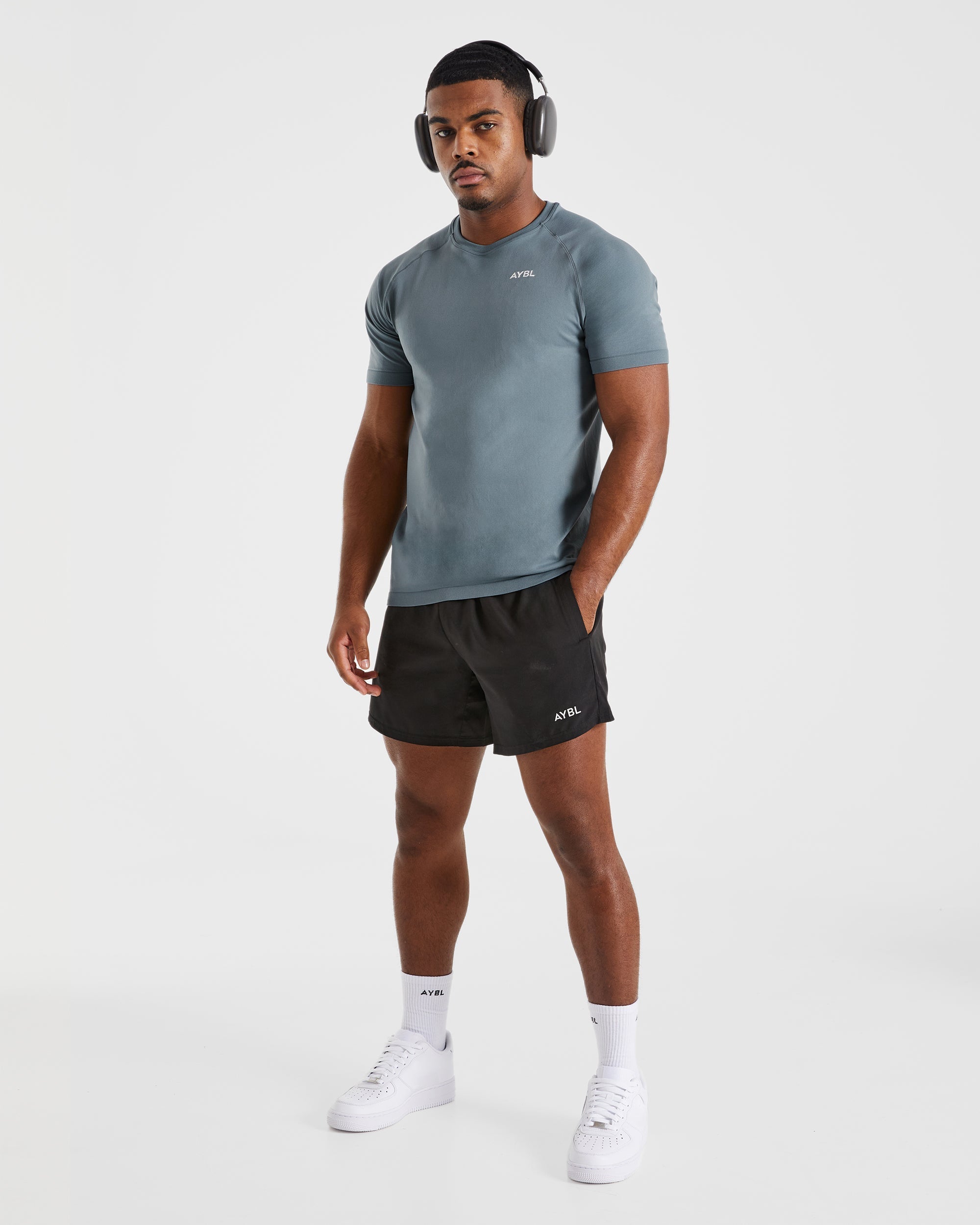 Ascend Seamless T Shirt - Slate Bleu