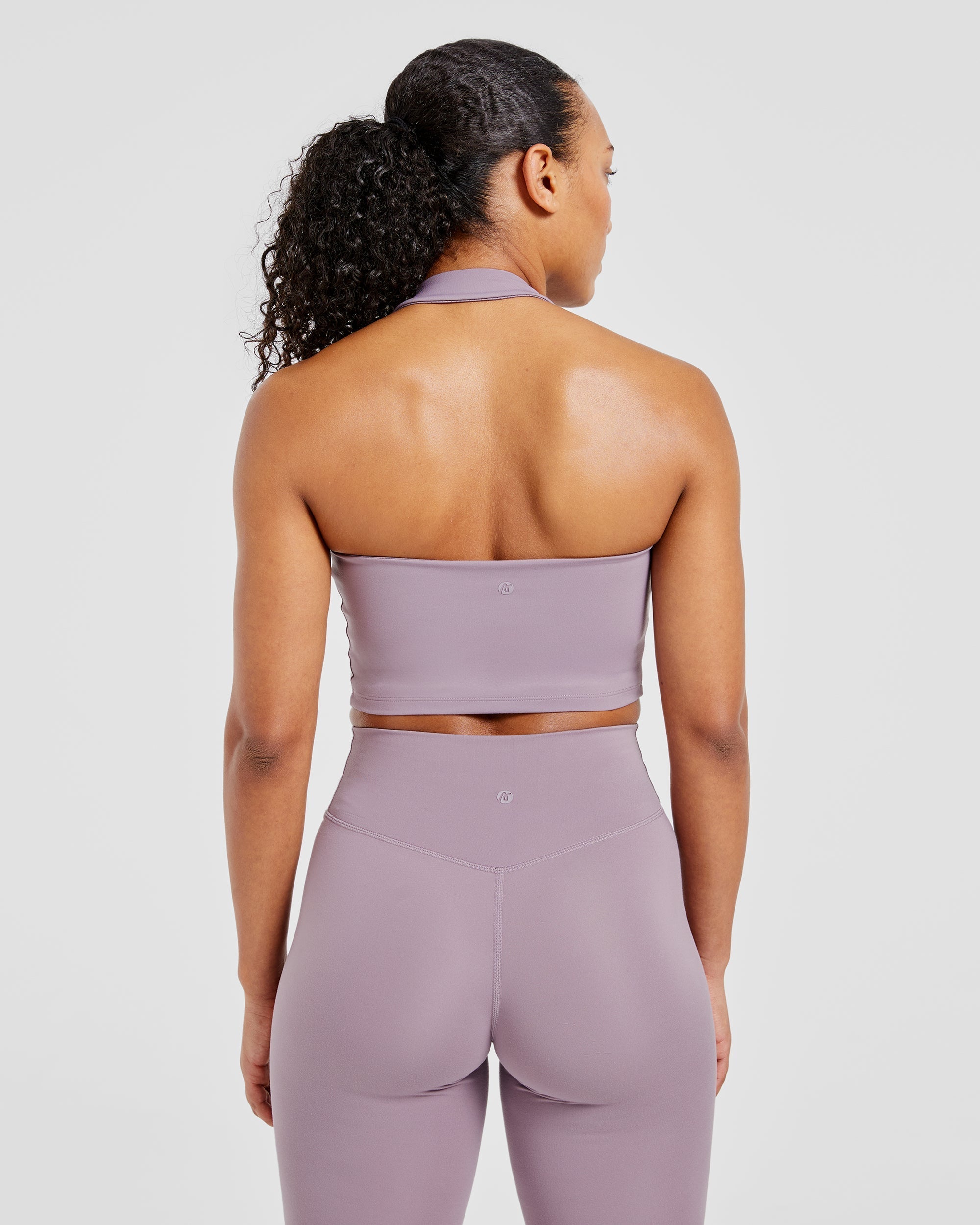 Staple Halterneck Crop Top - Mauve Violet
