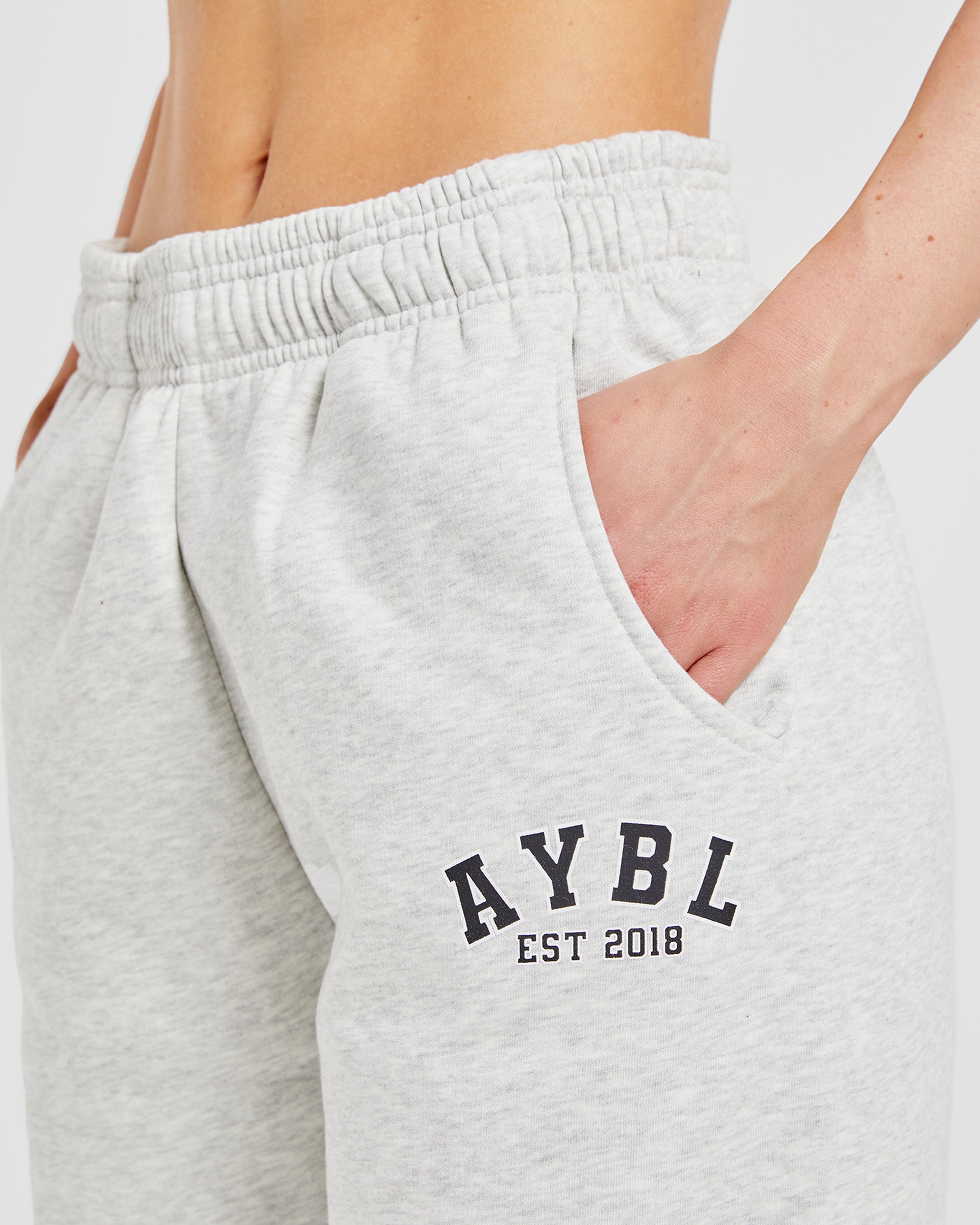 Varsity Graphic Oversized Joggers - Gris Marl