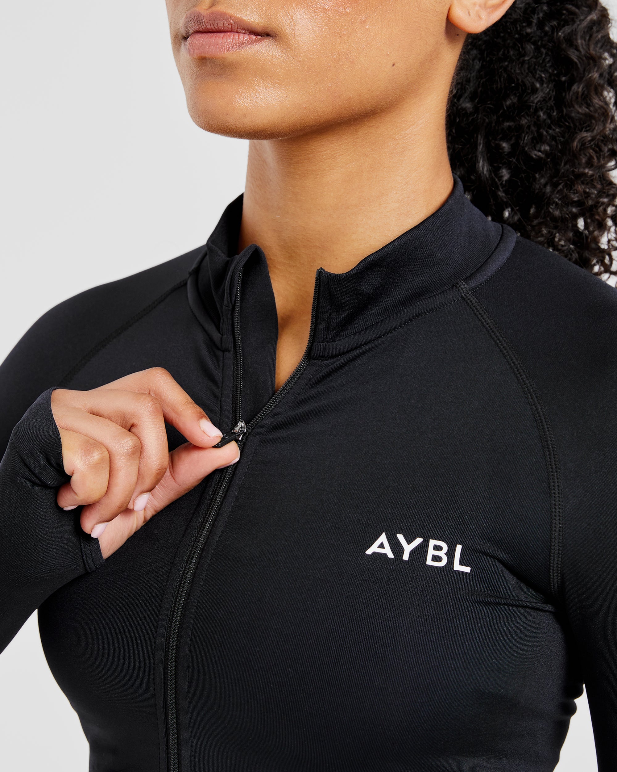 Empower Seamless Full Zip Jacket - Noir